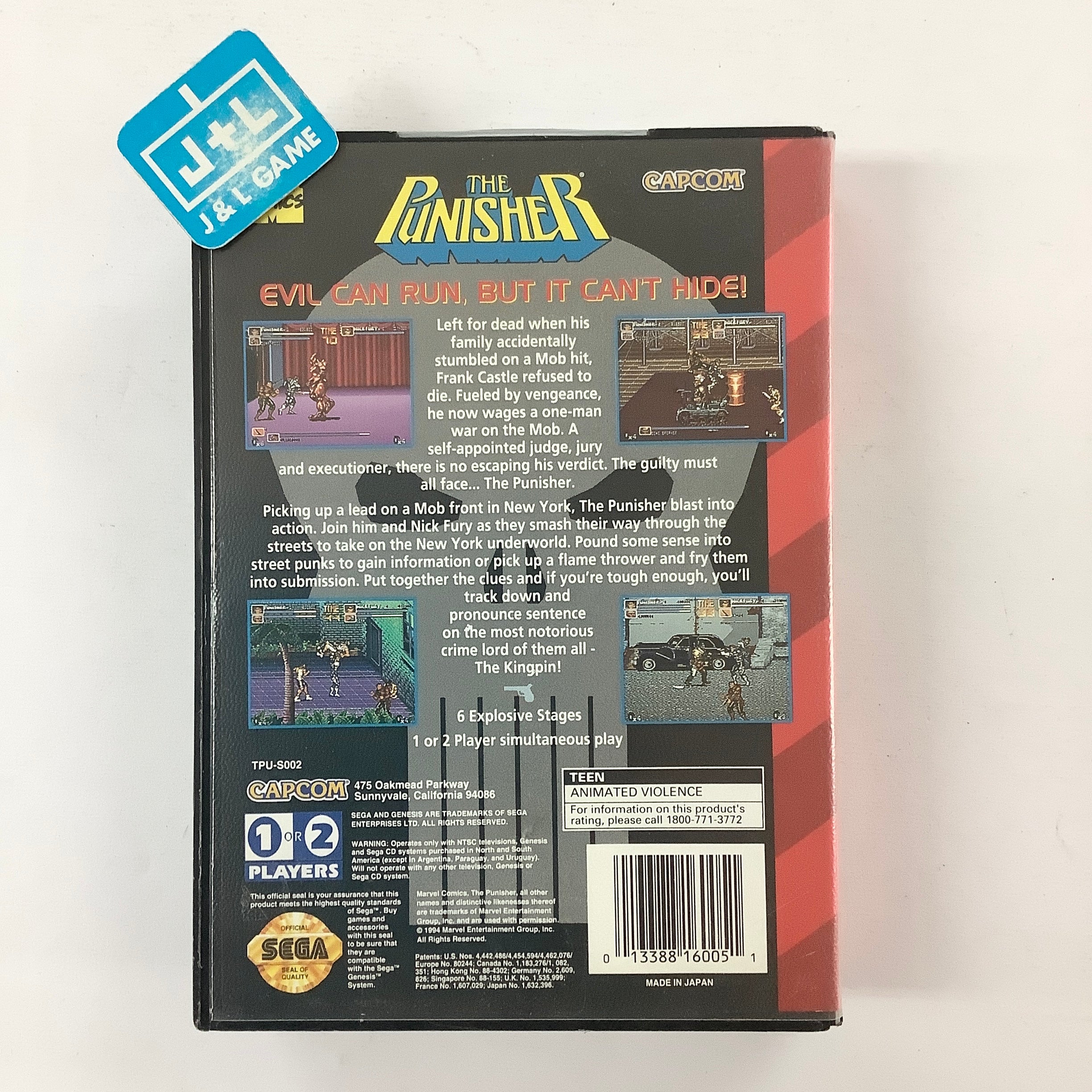 The Punisher - (SG) SEGA Genesis [Pre-Owned] Video Games Capcom   