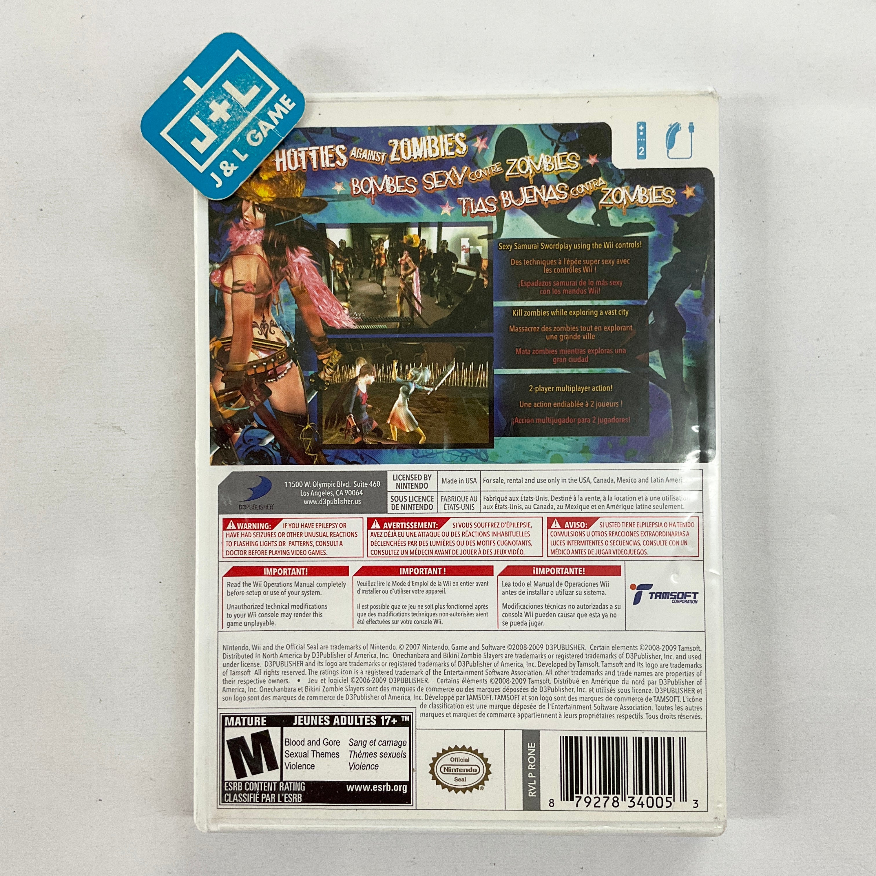 Onechanbara: Bikini Zombie Slayers - Nintendo Wii [Pre-Owned] Video Games D3Publisher   