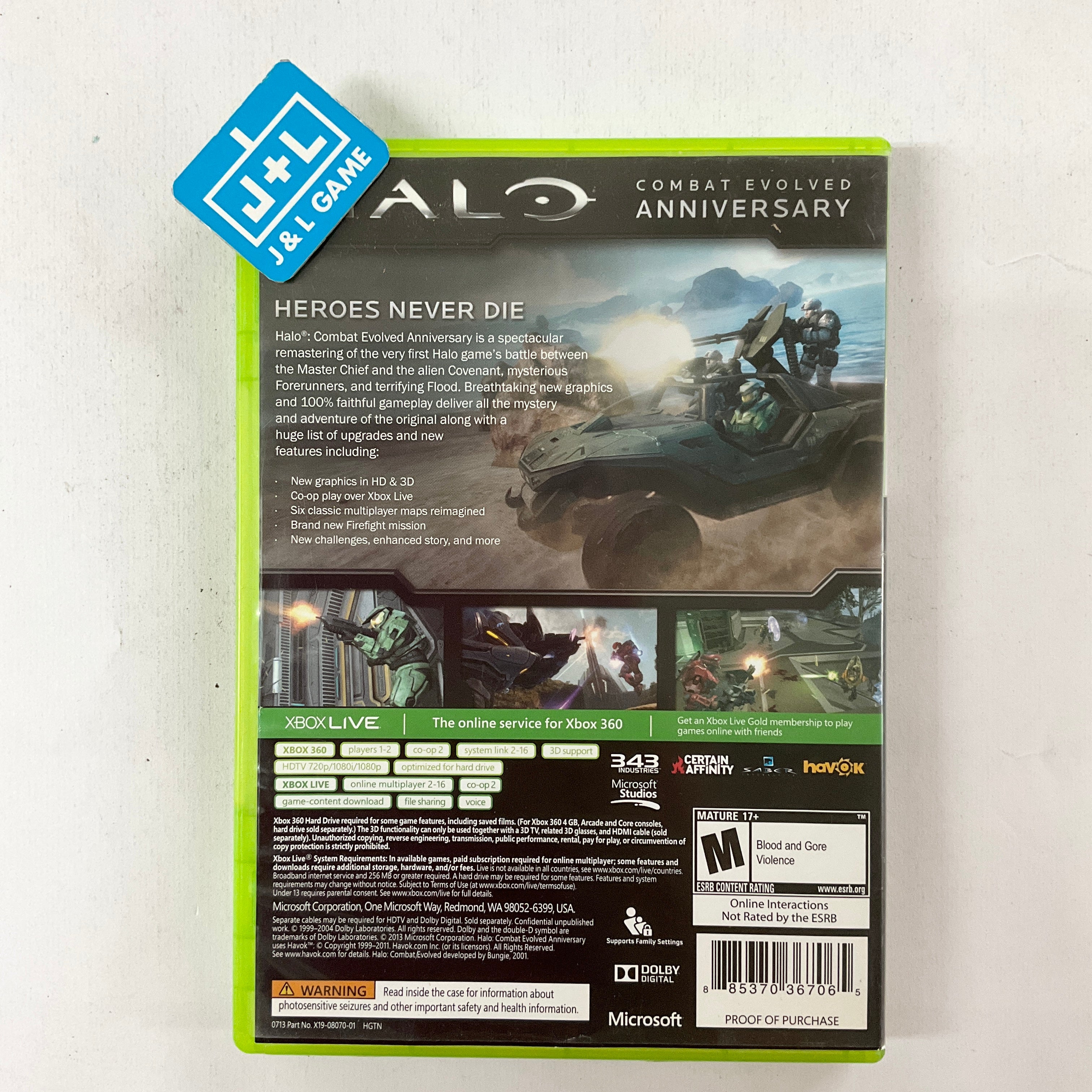 Halo: Combat Evolved Anniversary (Platinum Hits) - Xbox 360 [Pre-Owned] Video Games Microsoft   