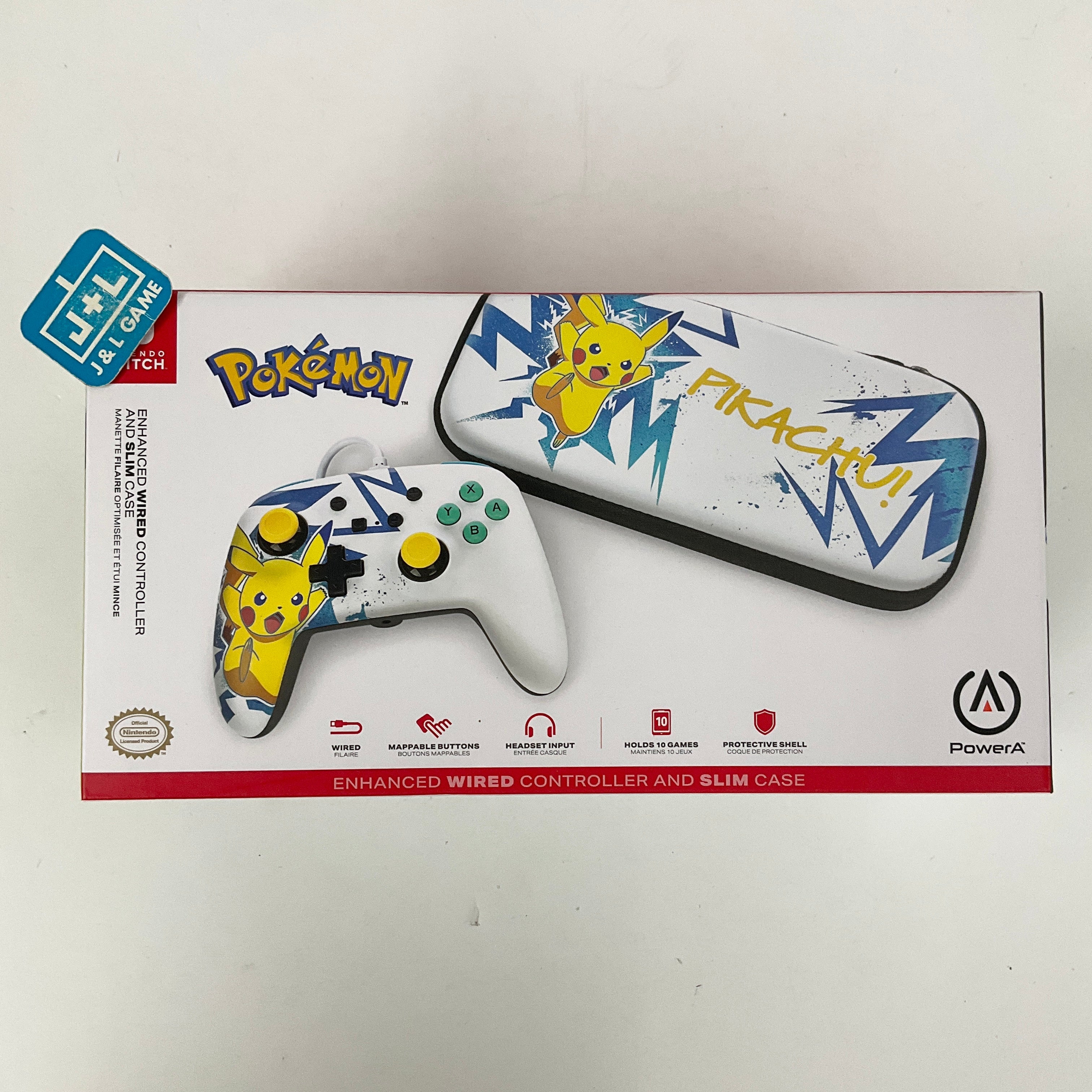 PowerA Enhanced Wired Controller and Slim Case (Pikachu) - (NSW) Nintendo Switch Accessories PowerA   