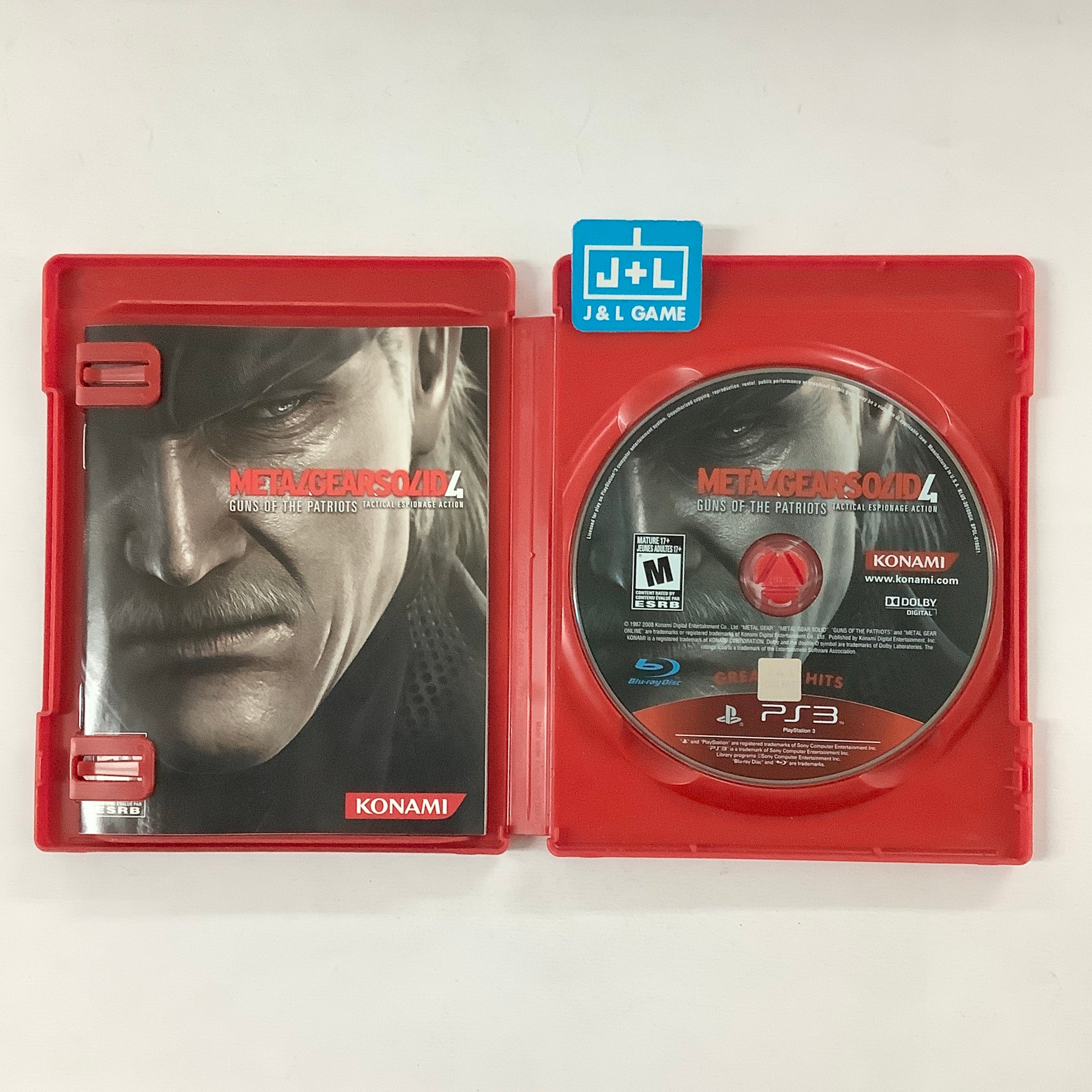 Metal Gear Solid 4: Guns of the Patriots (Greatest Hits) - (PS3) PlayStation 3 [Pre-Owned] Video Games Konami   