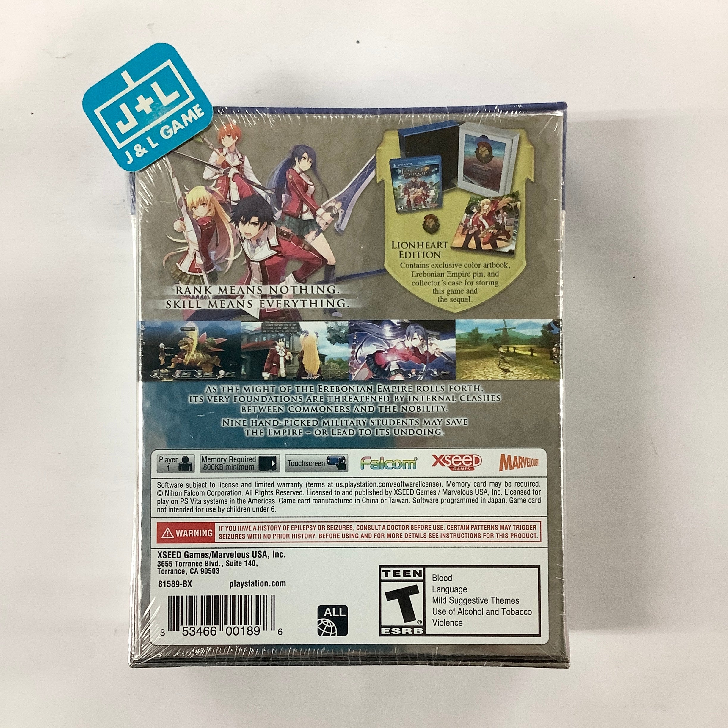 The Legend of Heroes: Trails of Cold Steel (Lionheart Edition) - (PSV) PlayStation Vita Video Games XSEED Games   