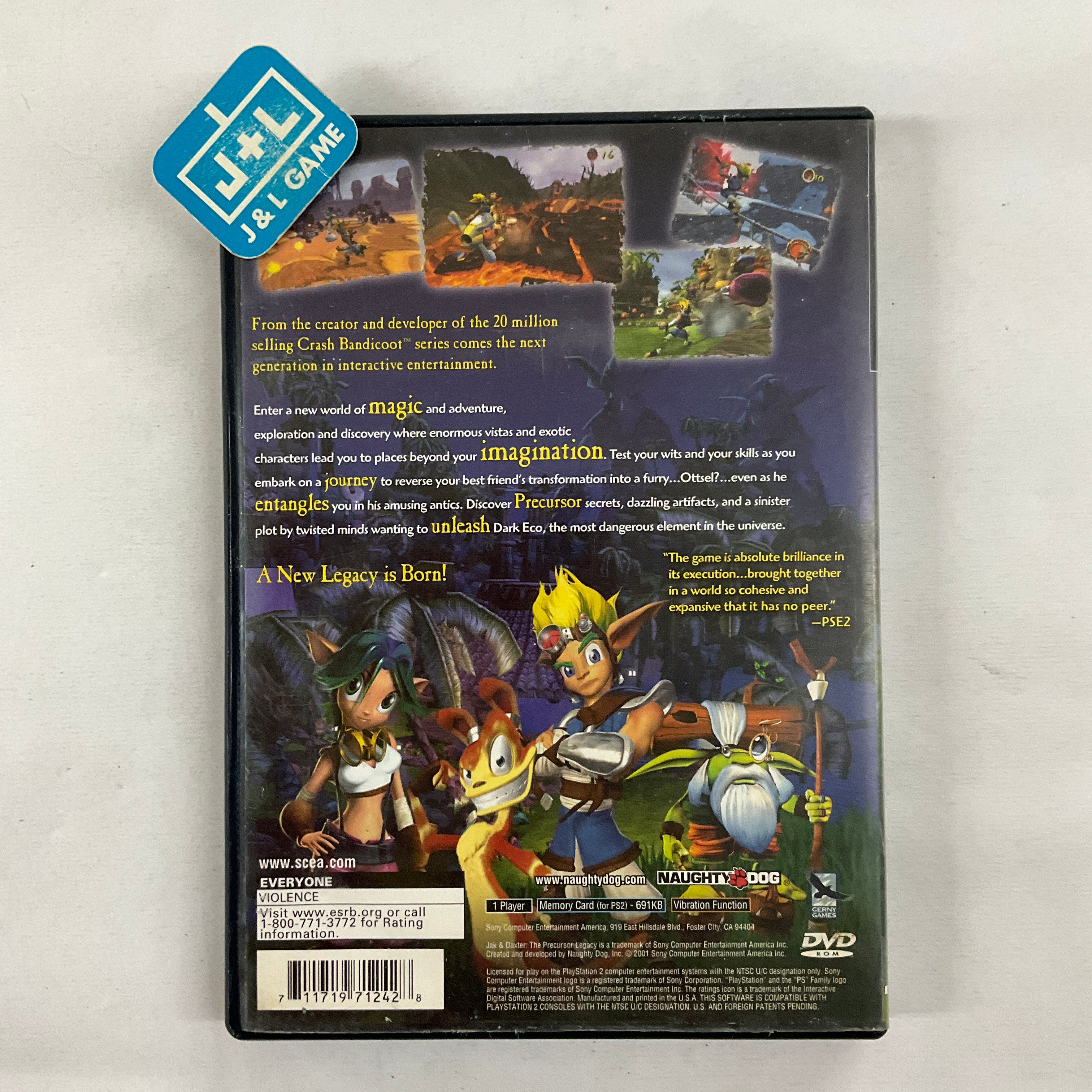 Jak and Daxter: The Precursor Legacy - (PS2) PlayStation 2 [Pre-Owned] Video Games SCEA   