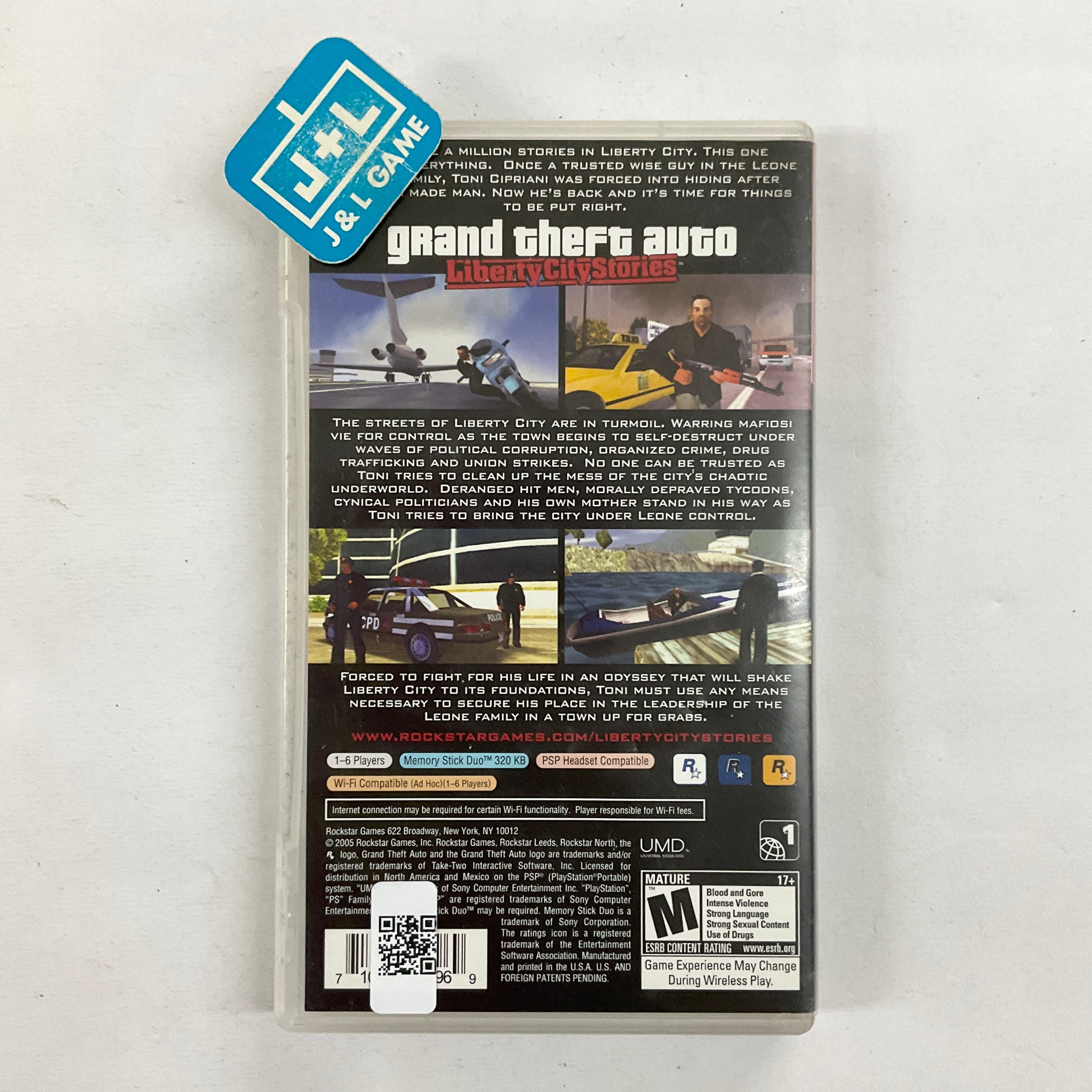 Grand Theft Auto: Liberty City Stories (Greatest Hits) - SONY PSP [Pre-Owned] Video Games Rockstar Games   