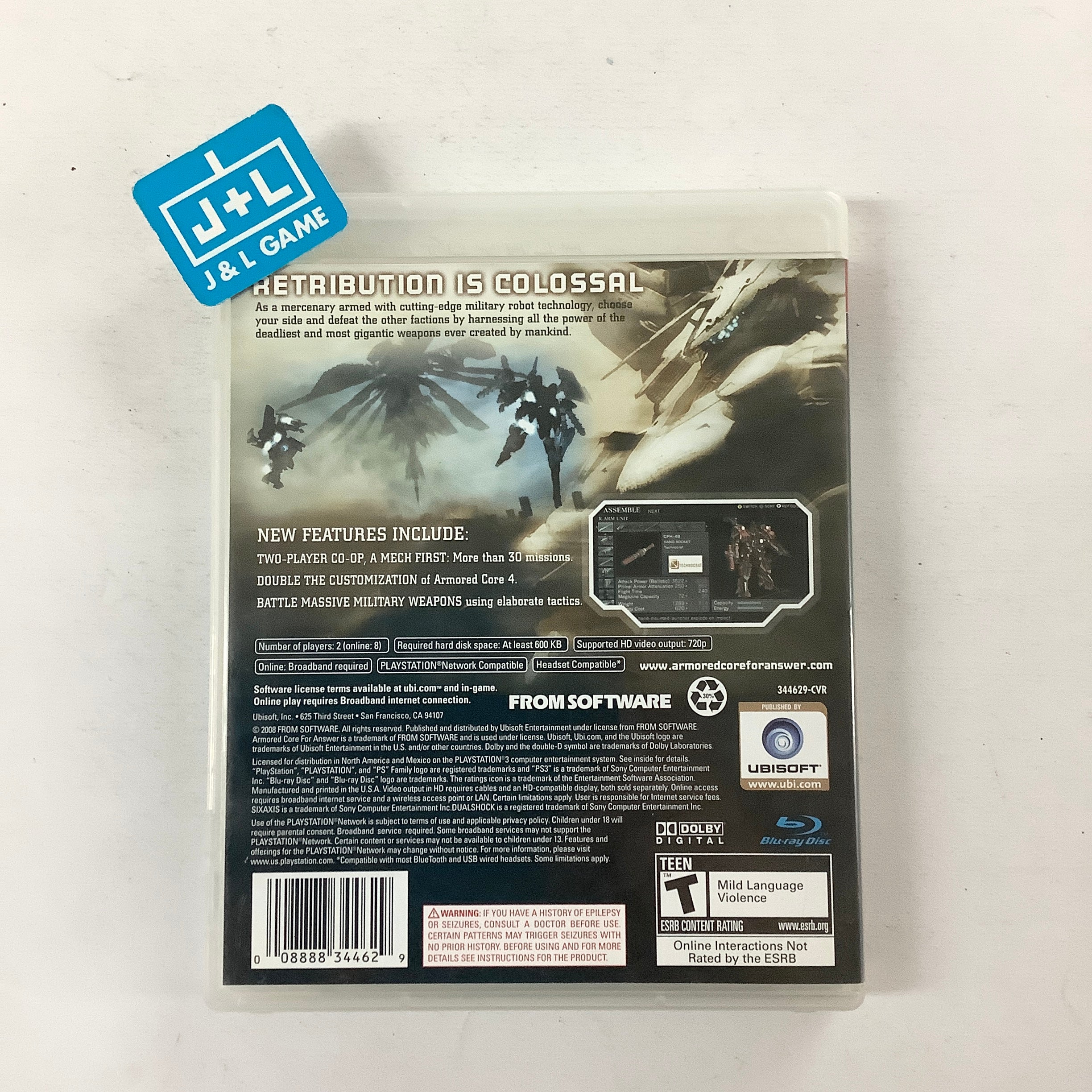 Armored Core: For Answer - (PS3) PlayStation 3 [Pre-Owned] Video Games Ubisoft   