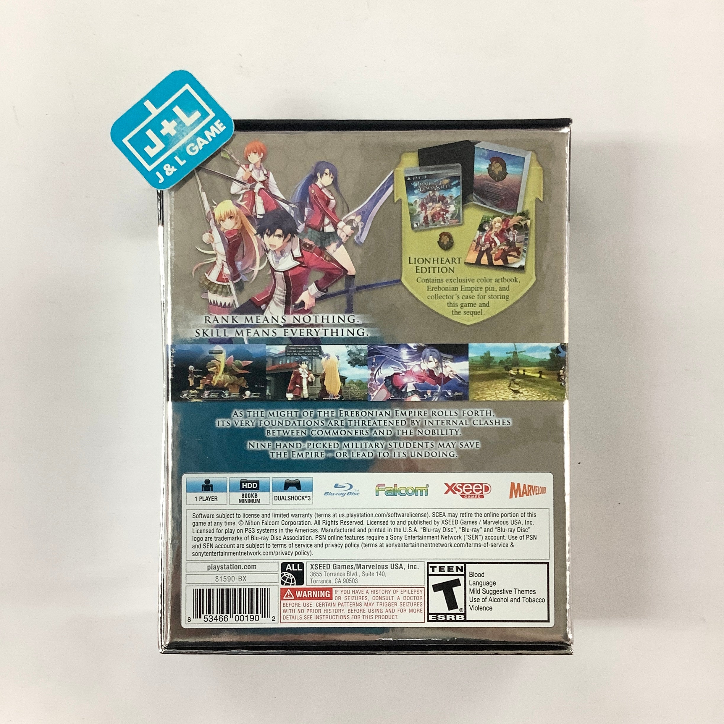 The Legend of Heroes: Trails of Cold Steel (Lionheart Edition) - (PS3) PlayStation 3 [Pre-Owned] Video Games XSEED Games   