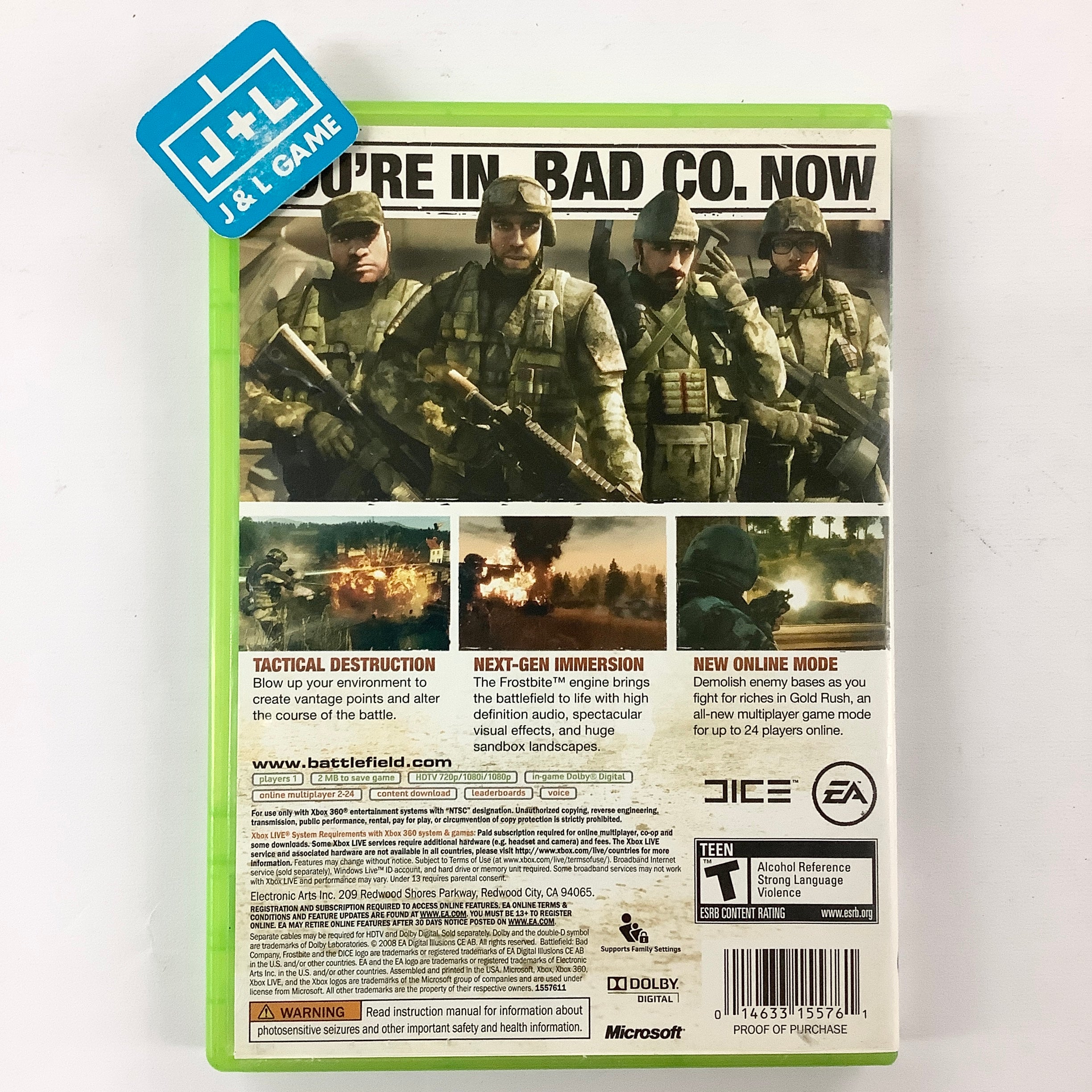 Battlefield: Bad Company - Xbox 360 [Pre-Owned] Video Games EA Games   