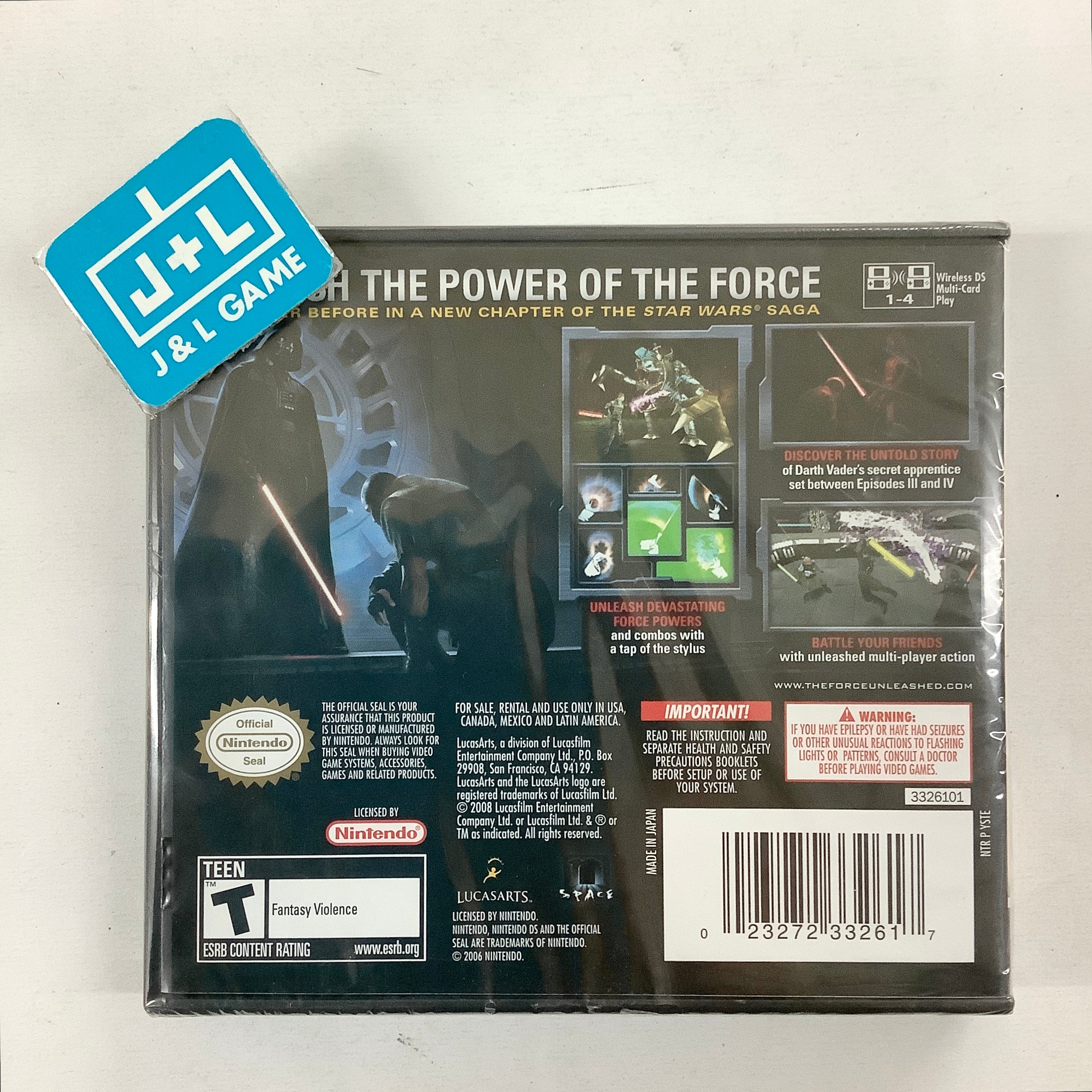 Star Wars: The Force Unleashed - (NDS) Nintendo DS Video Games LucasArts   