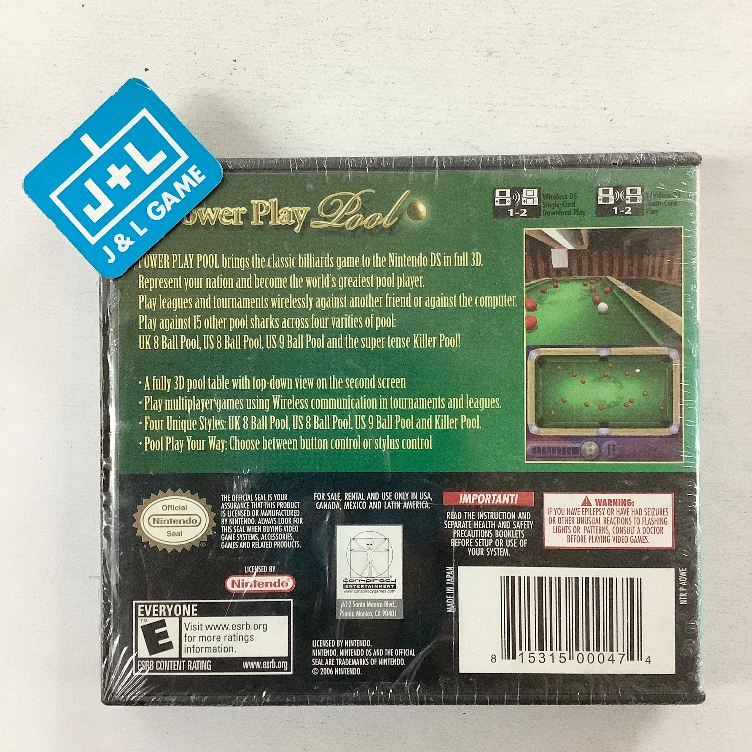 Power Play Pool - (NDS) Nintendo DS Video Games Conspiracy Entertainment   