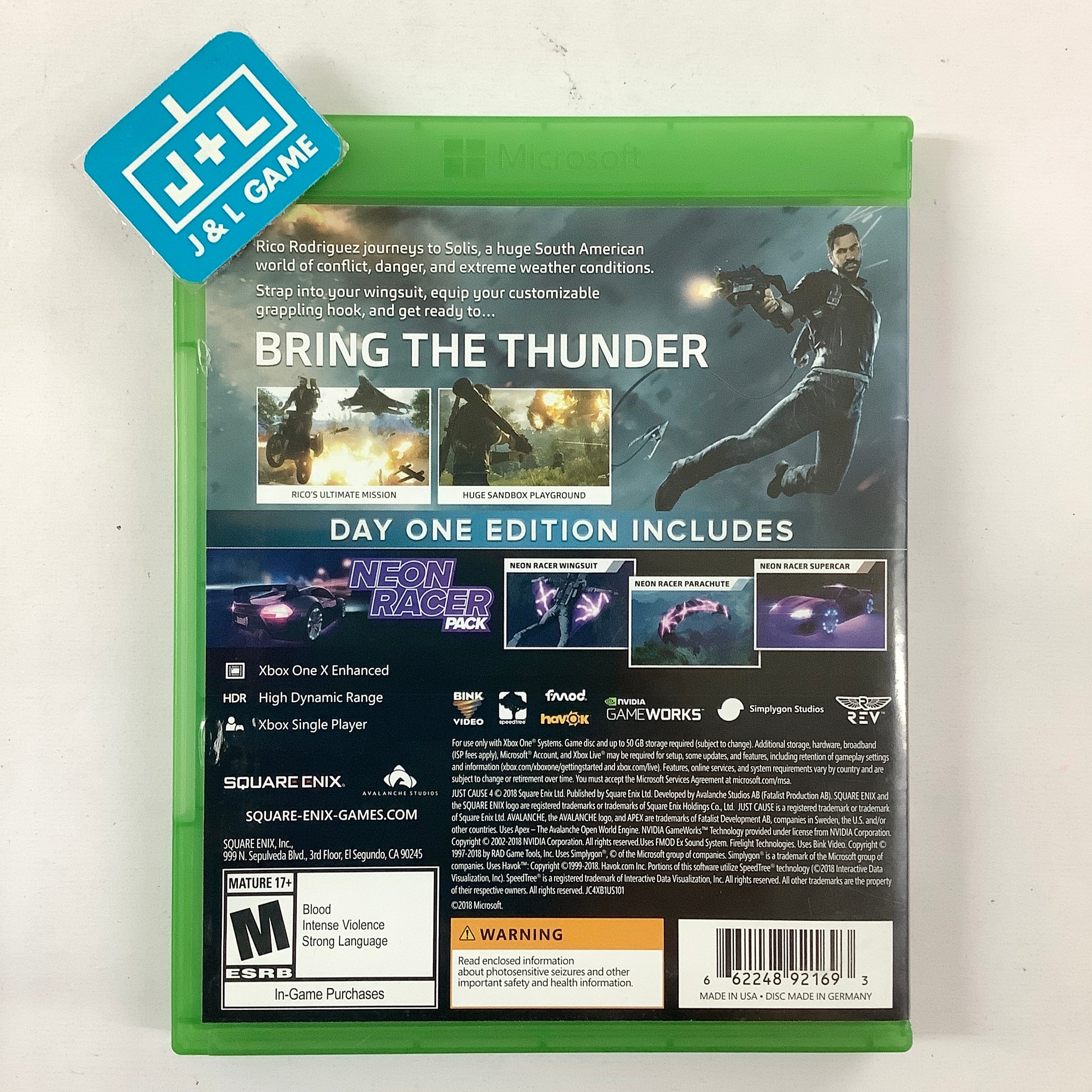 Just Cause 4 (Day One Edition) - (XB1) Xbox One [Pre-Owned] Video Games Square Enix   