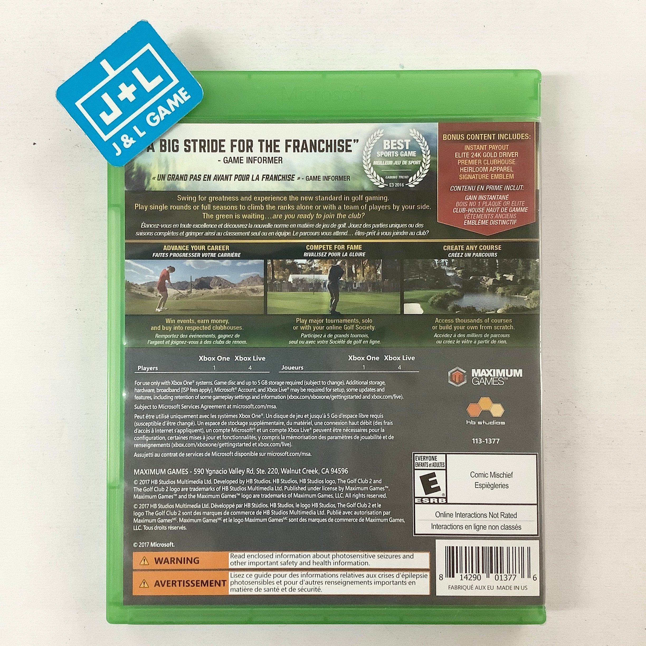 The Golf Club 2 - (XB1) Xbox One [Pre-Owned] Video Games Maximum Games   