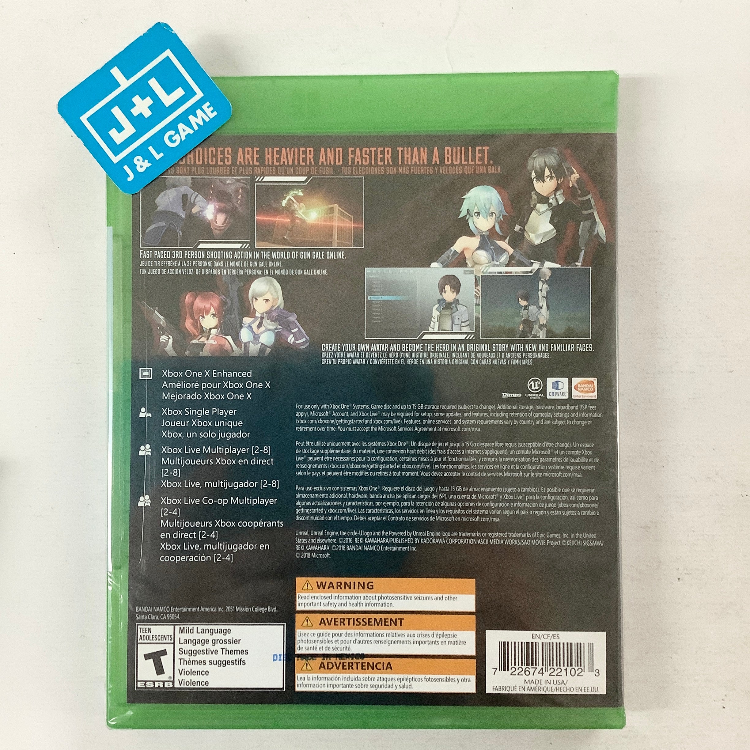 Sword Art Online: Fatal Bullet - (XB1) Xbox One Video Games BANDAI NAMCO Entertainment   