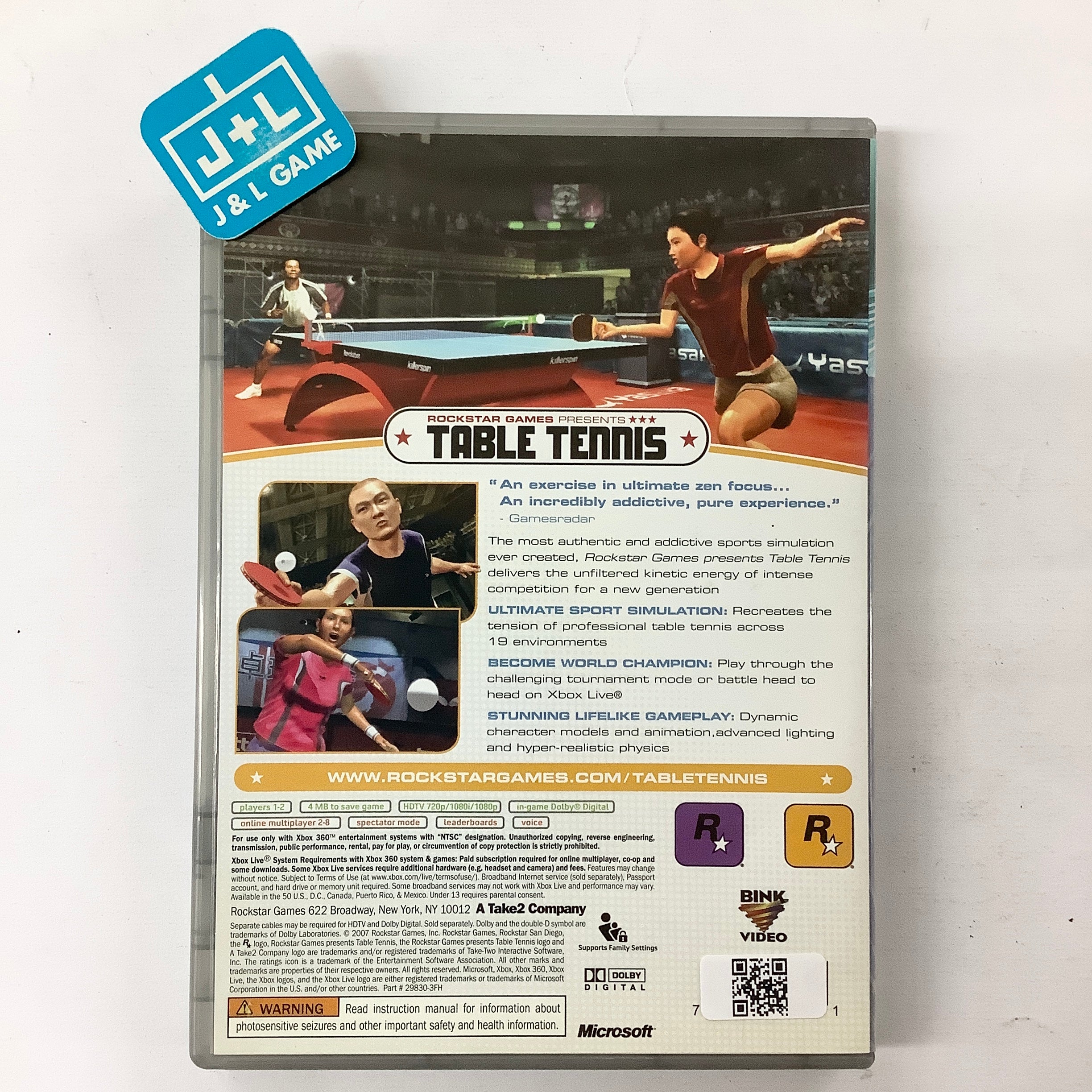 Table Tennis (Family Hits) - Xbox 360 [Pre-Owned] Video Games Rockstar Games   