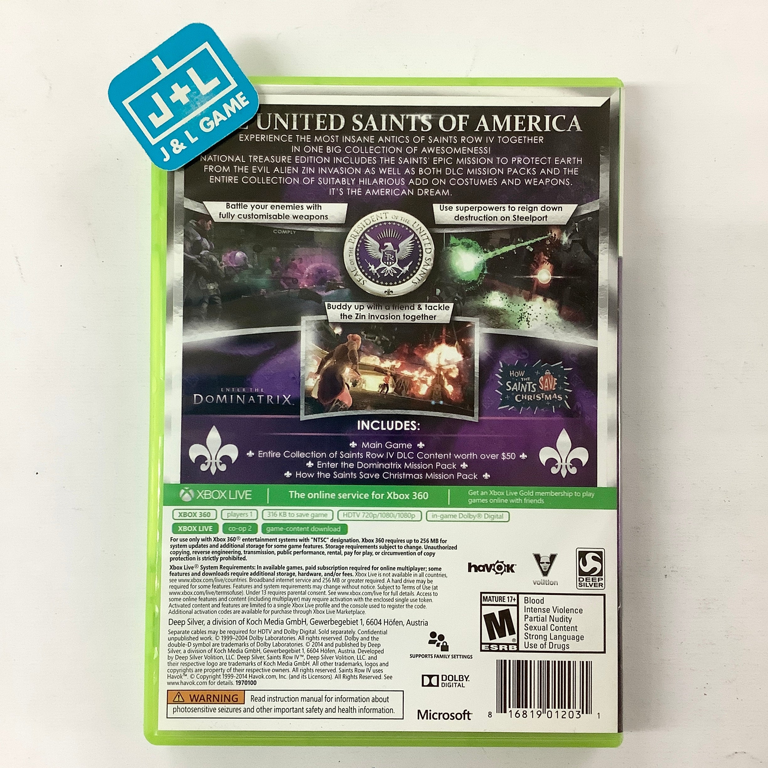 Saints Row IV: National Treasure Edition - Xbox 360 [Pre-Owned] Video Games Deep Silver   