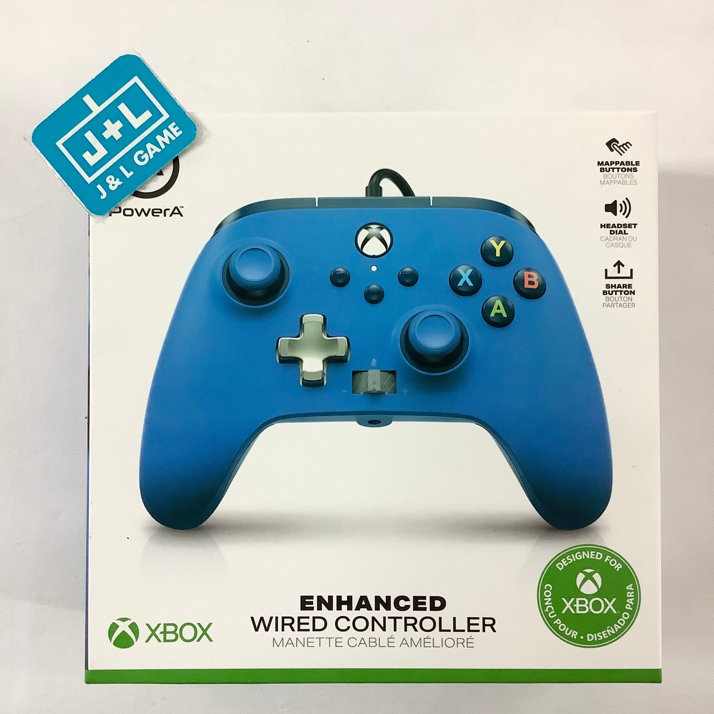 PowerA Enhanced Wired Controller (Blue) - (XSX) Xbox Series X Video Games PowerA   