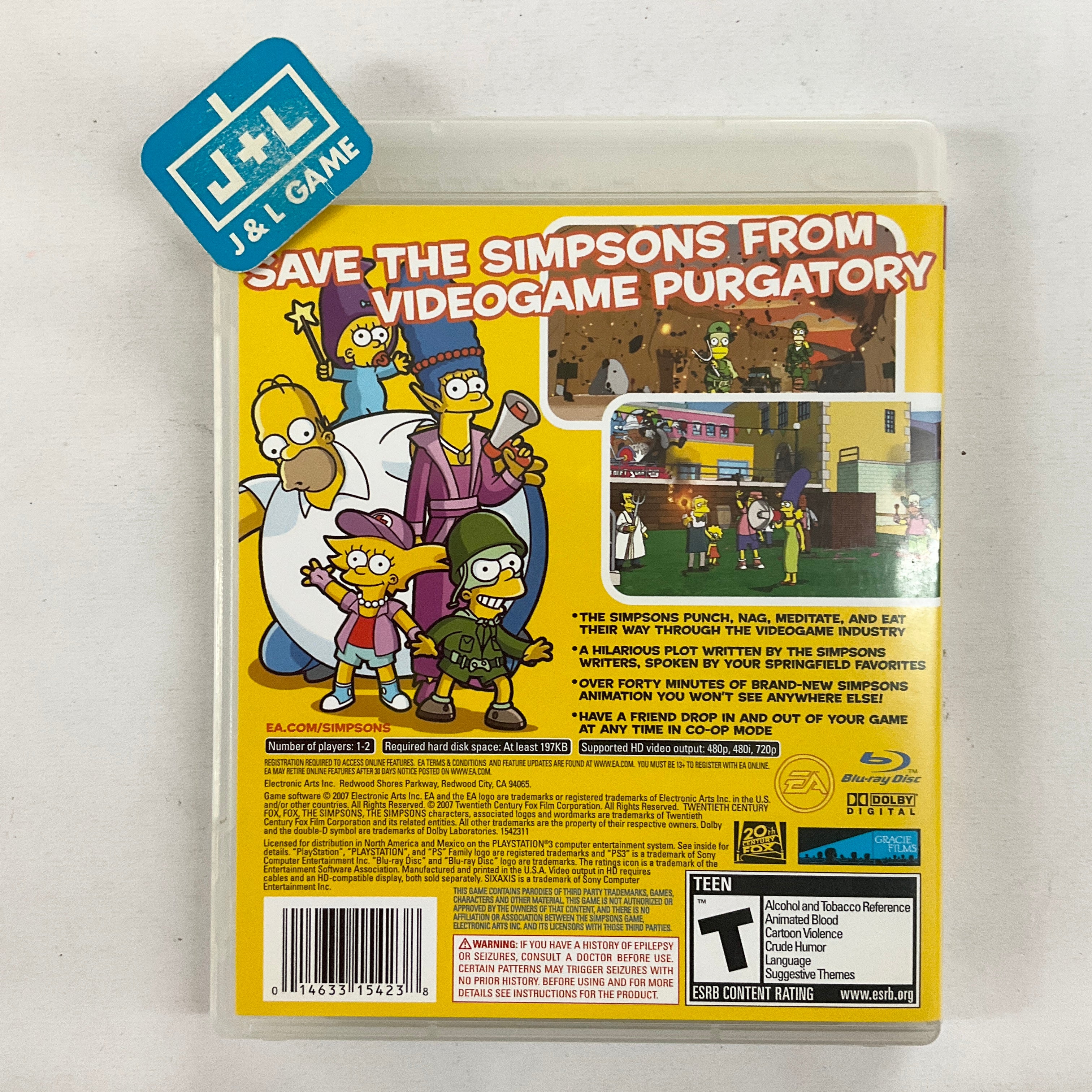 The Simpsons Game - (PS3) PlayStation 3 [Pre-Owned] Video Games EA Games   