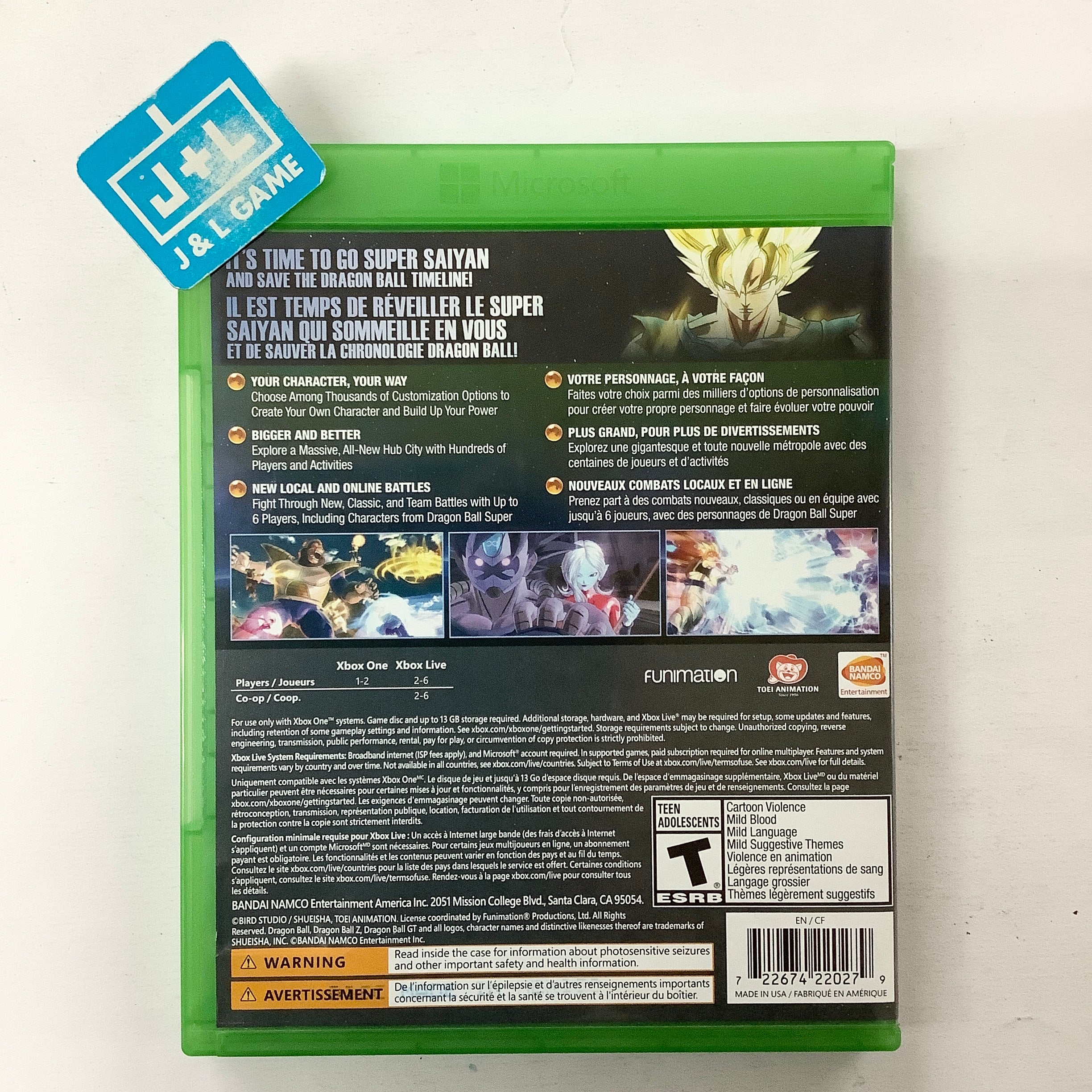 Dragon Ball: Xenoverse 2 - (XB1) Xbox One [Pre-Owned] Video Games BANDAI NAMCO Entertainment   