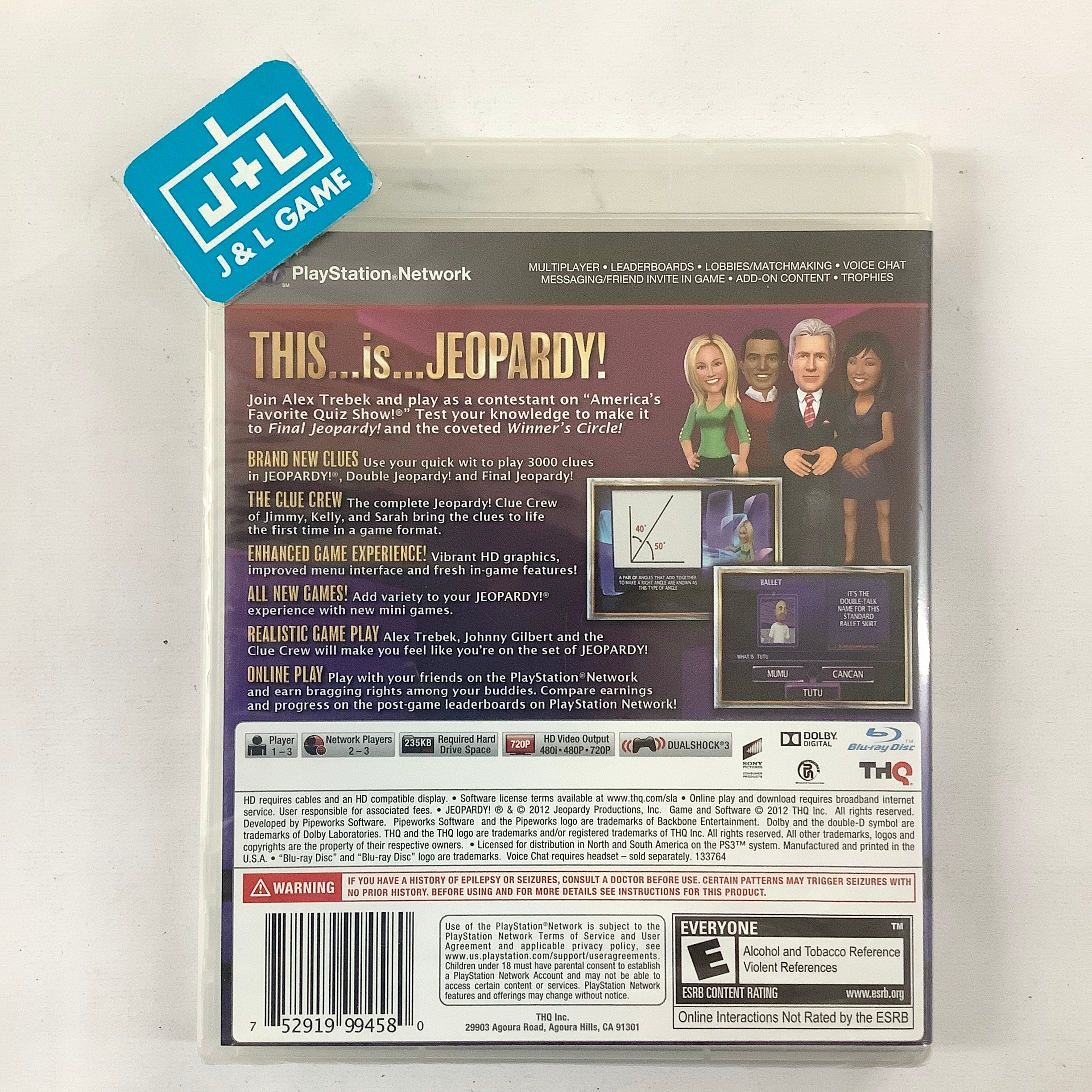 Jeopardy! - (PS3) PlayStation 3 Video Games THQ   