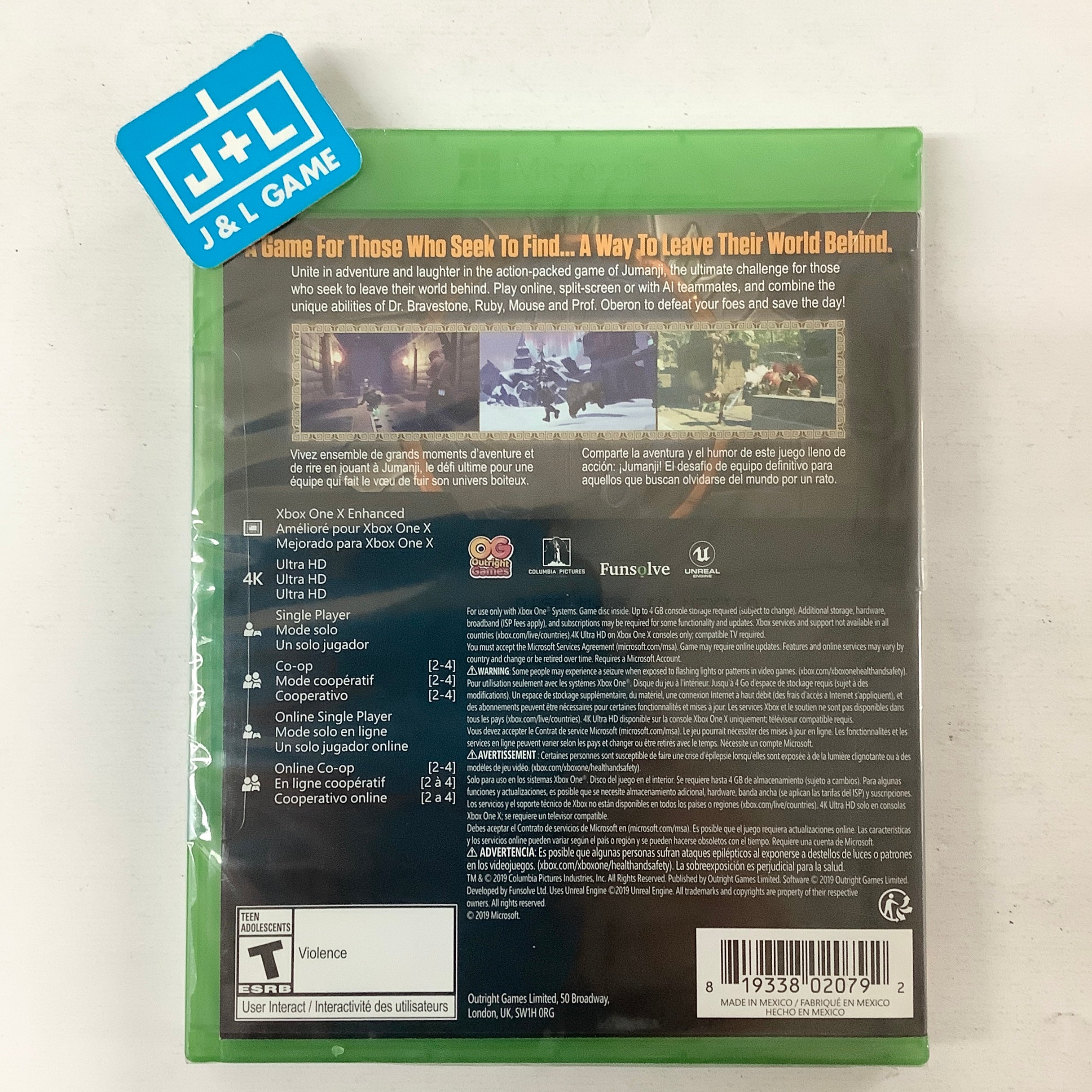 Jumanji: The Video Game - (XB1) Xbox One Video Games Outright Games   