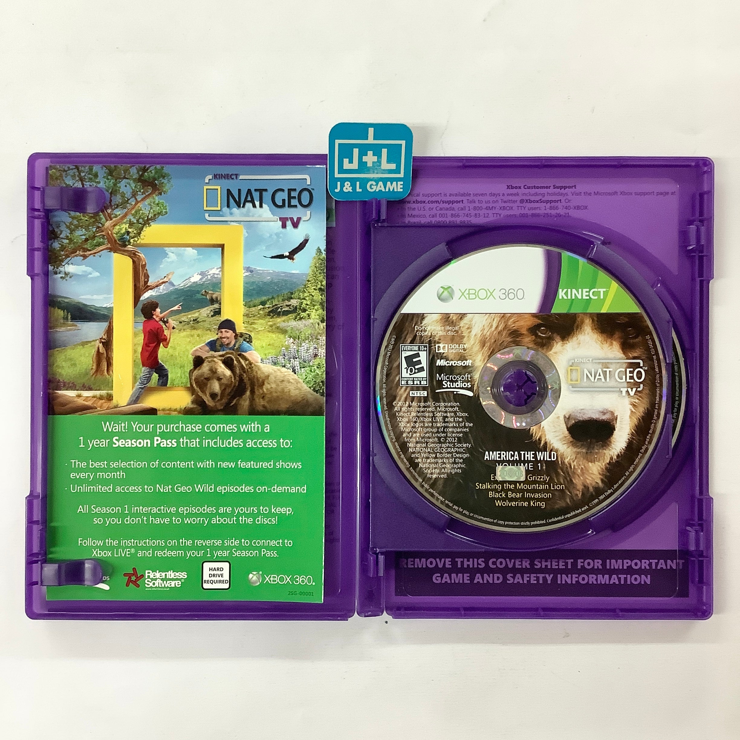 Kinect Nat Geo TV: America the Wild - Xbox 360 [Pre-Owned] Video Games Microsoft Game Studios   