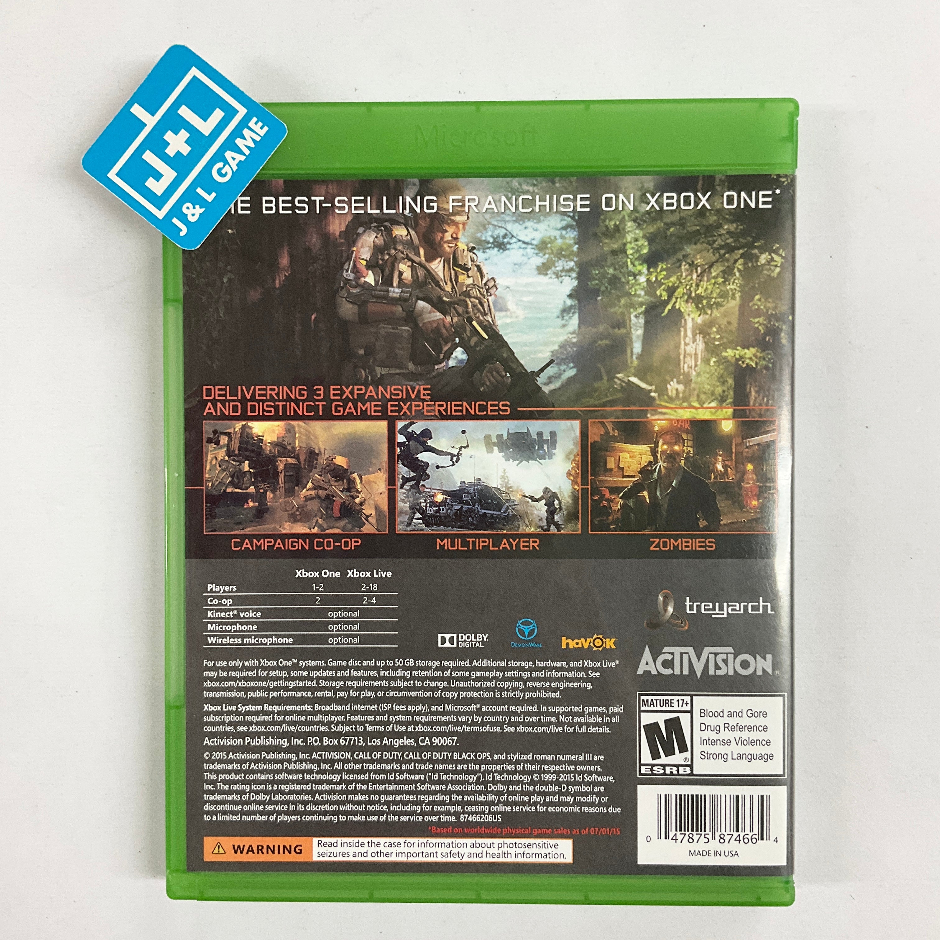 Call of Duty: Black Ops III - (XB1) Xbox One [Pre-Owned] Video Games Activision   