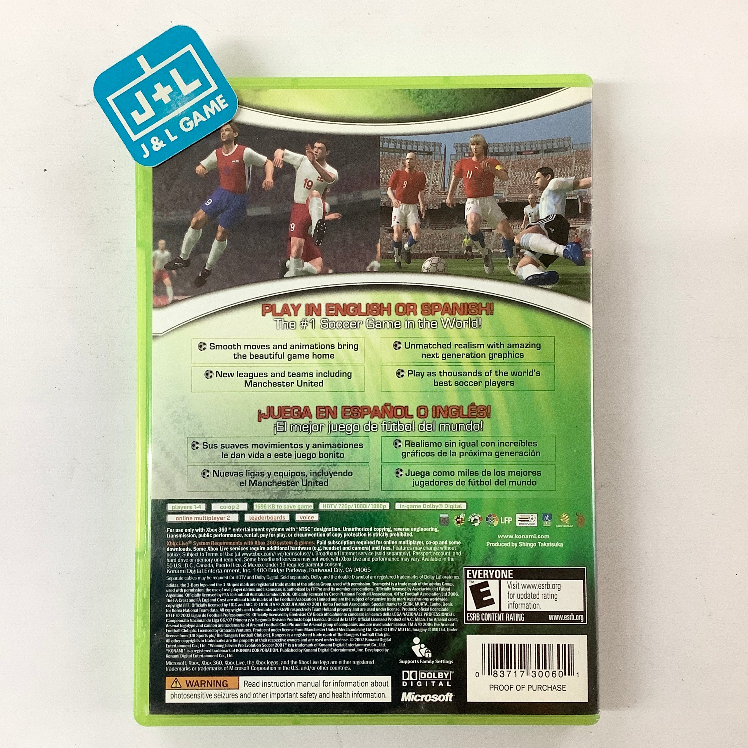 Winning Eleven: Pro Evolution Soccer 2007 - Xbox 360 [Pre-Owned] Video Games Konami   