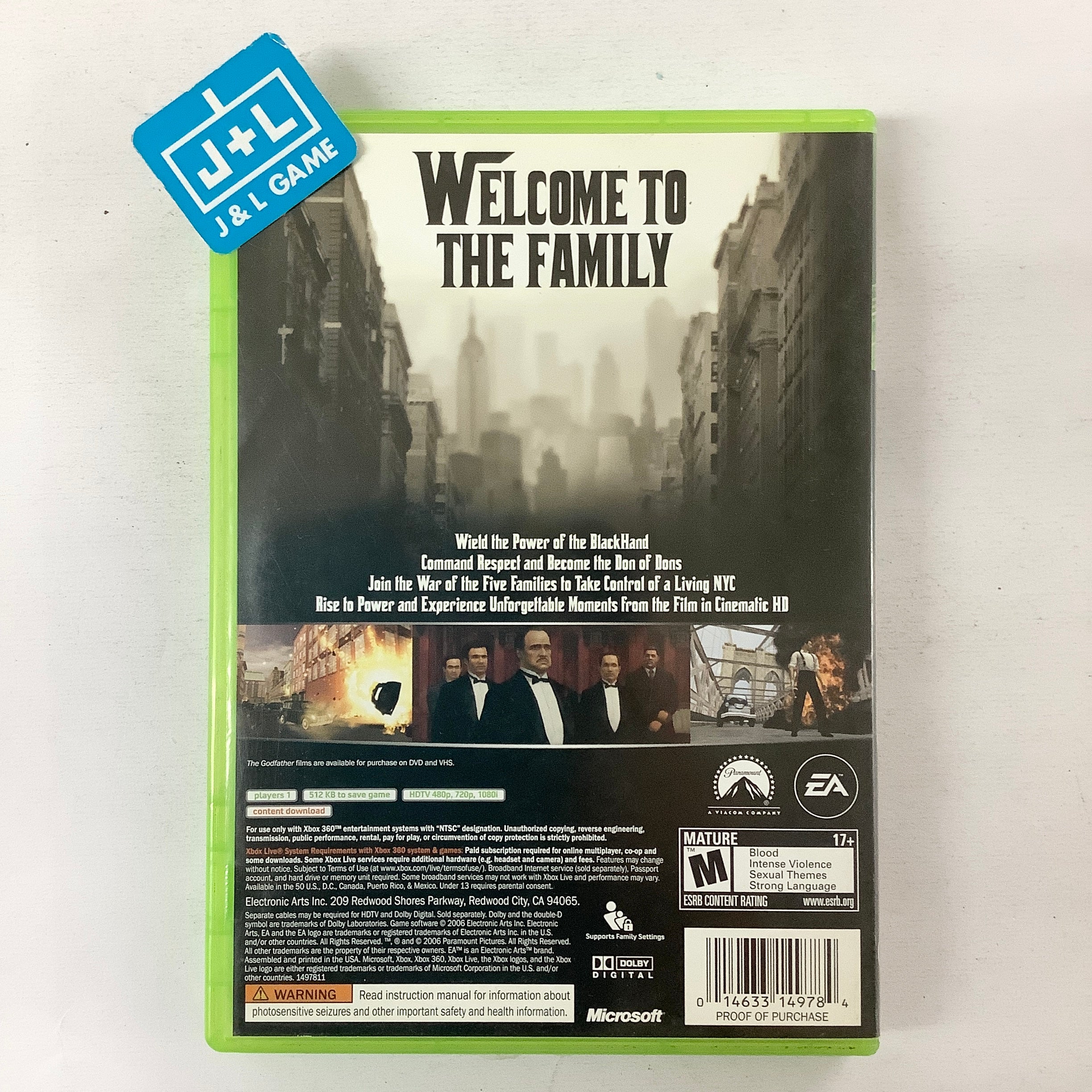 The Godfather - Xbox 360 [Pre-Owned] Video Games Electronic Arts   