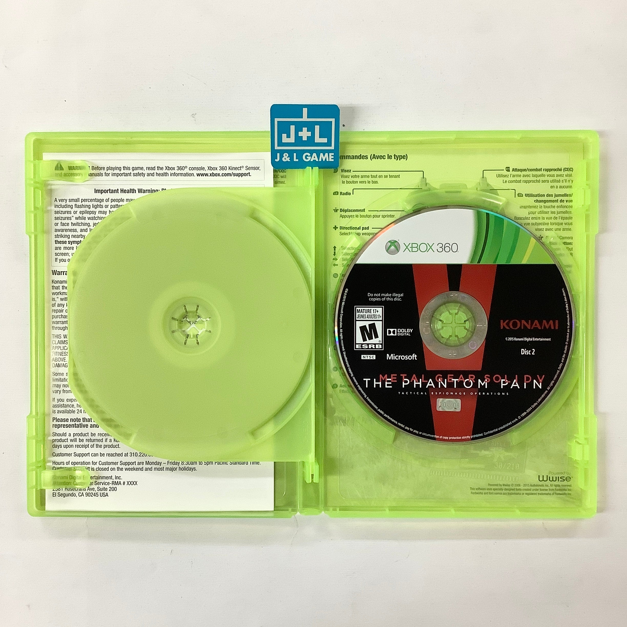 Metal Gear Solid V: The Phantom Pain - Xbox 360 [Pre-Owned] Video Games Konami   