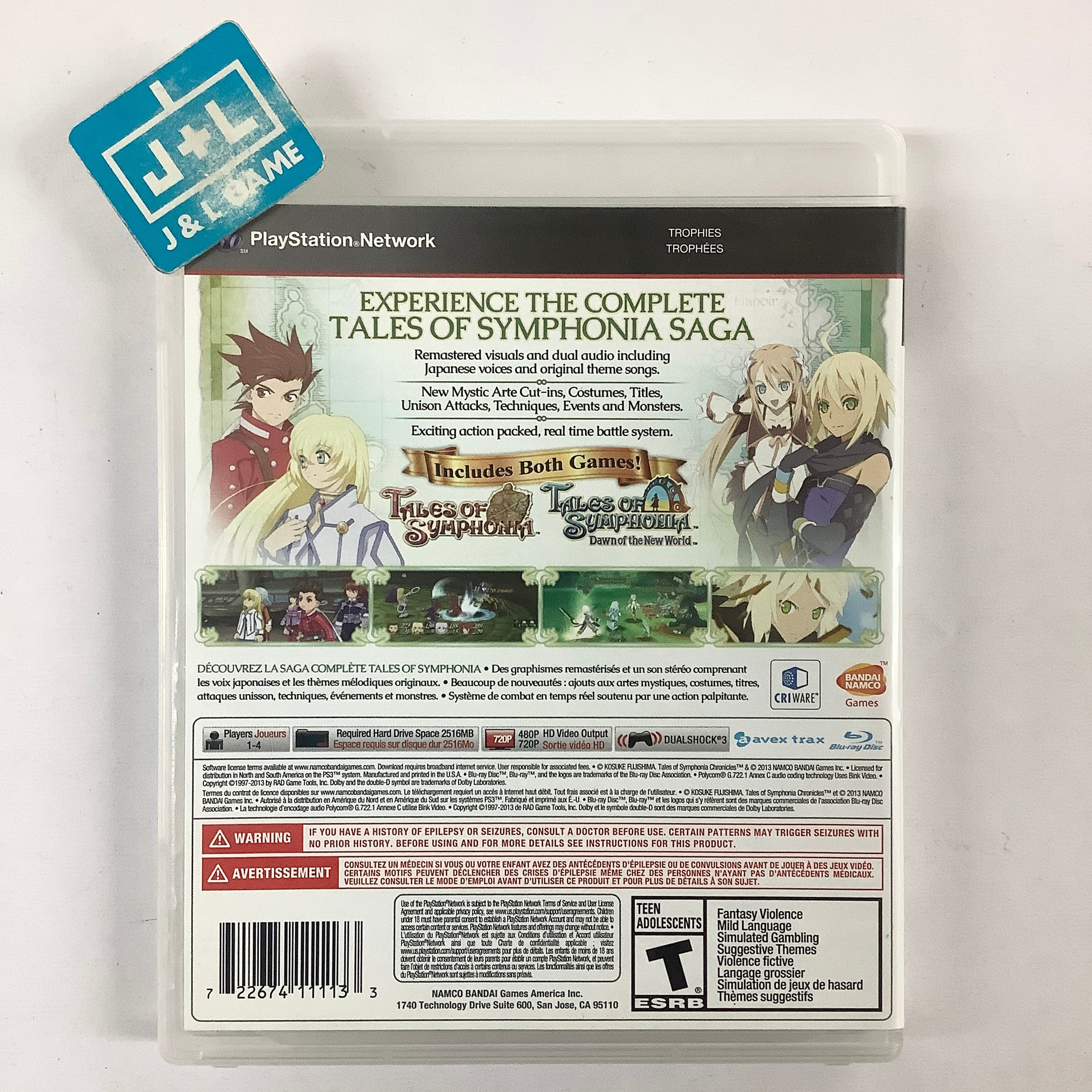 Tales of Symphonia Chronicles - (PS3) PlayStation 3 [Pre-Owned] Video Games Namco Bandai Games   