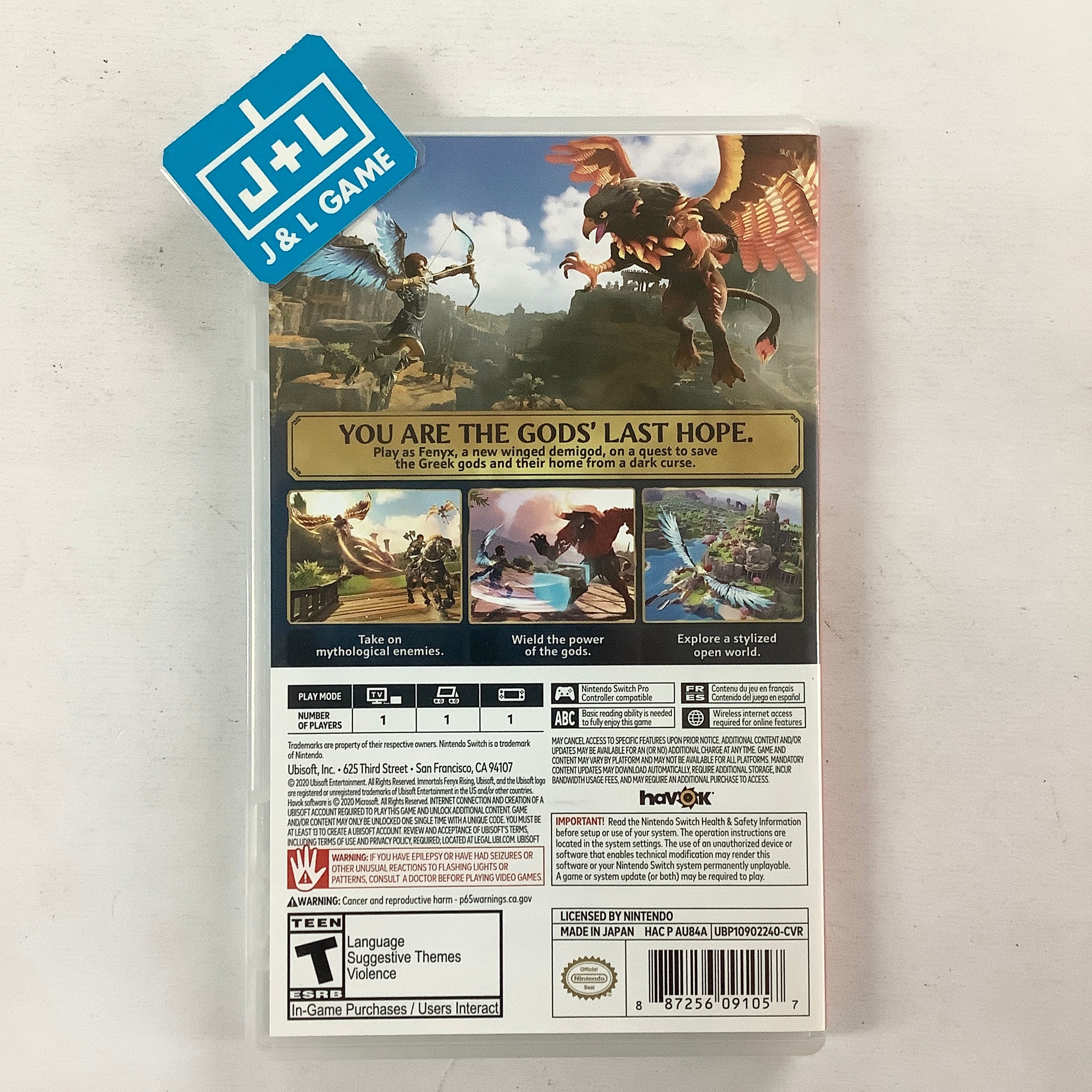 Immortals Fenyx Rising - (NSW) Nintendo Switch [Pre-Owned] Video Games Ubisoft   