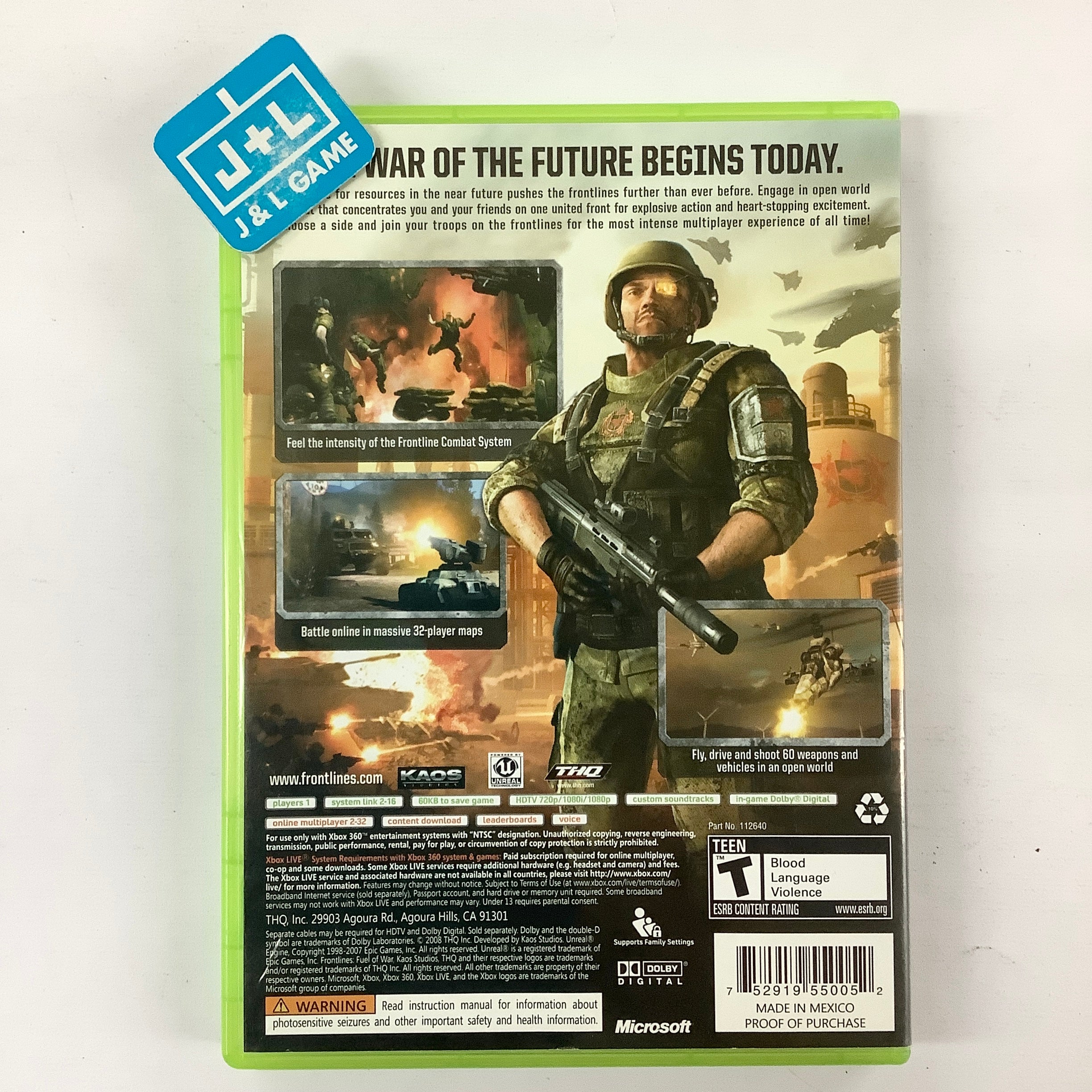 Frontlines: Fuel of War - Xbox 360 [Pre-Owned] Video Games THQ   