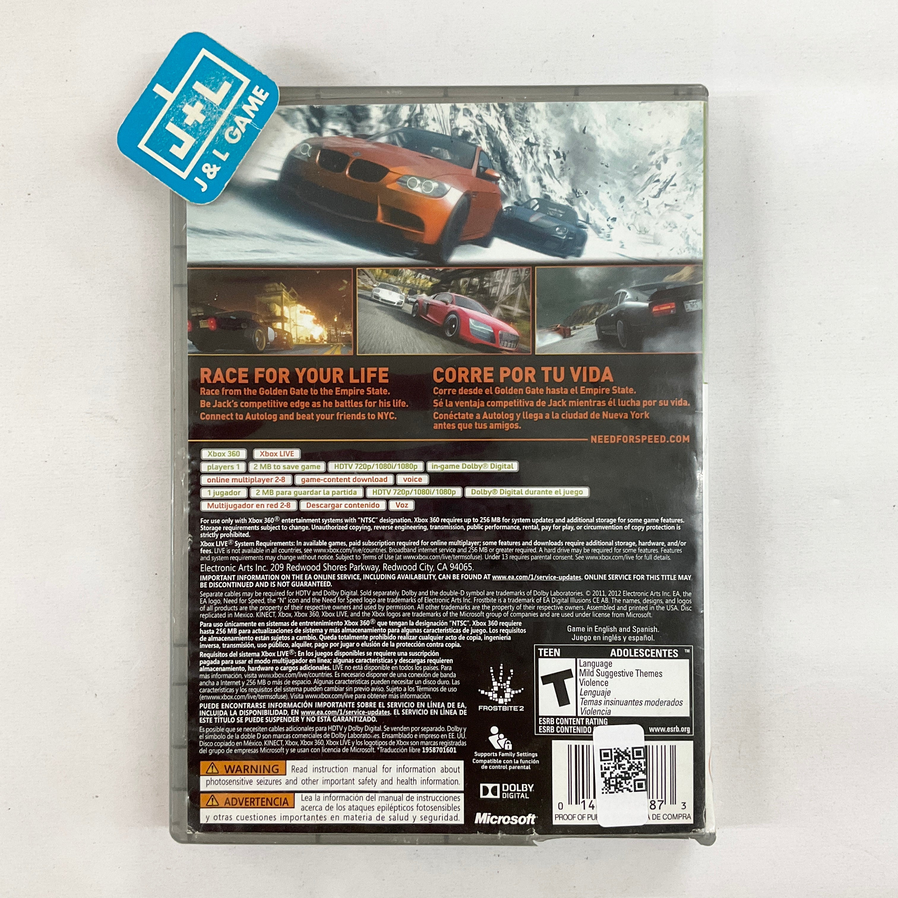 Need For Speed: The Run (Platinum Hits) - Xbox 360 [Pre-Owned] Video Games Electronic Arts   