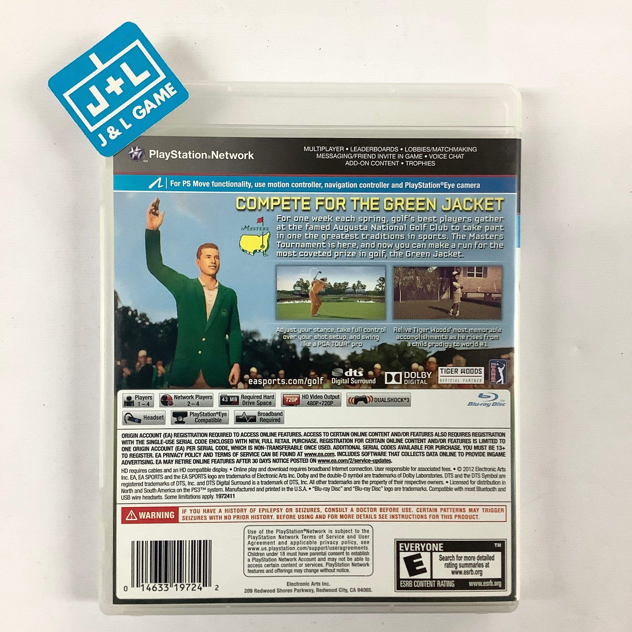 Tiger Woods PGA Tour 13 (Masters Collector's Edition) - (PS3) PlayStation 3 [Pre-Owned] Video Games Electronic Arts   