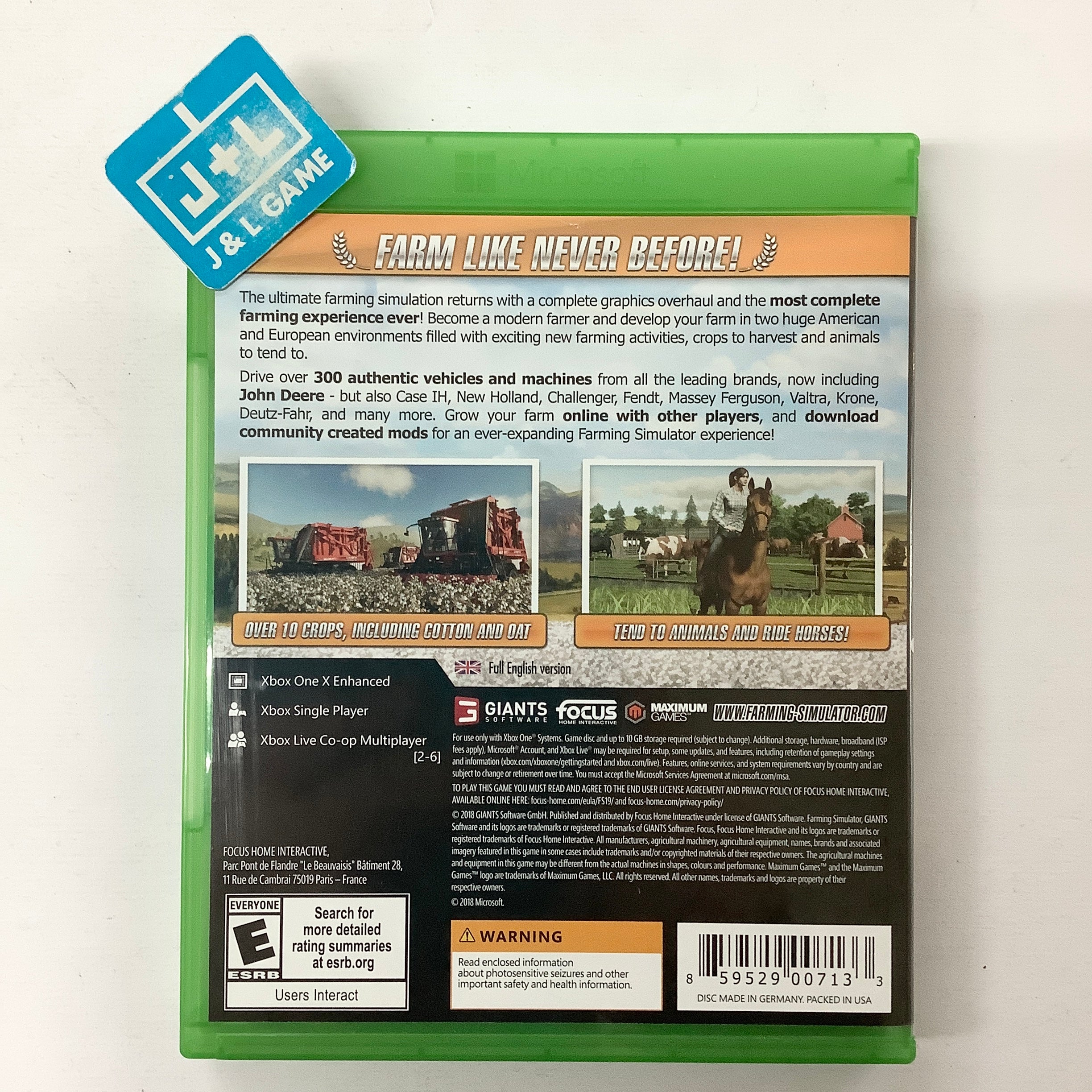 Farming Simulator 19 - Xbox One [Pre-Owned] Video Games Focus Home Interactive   