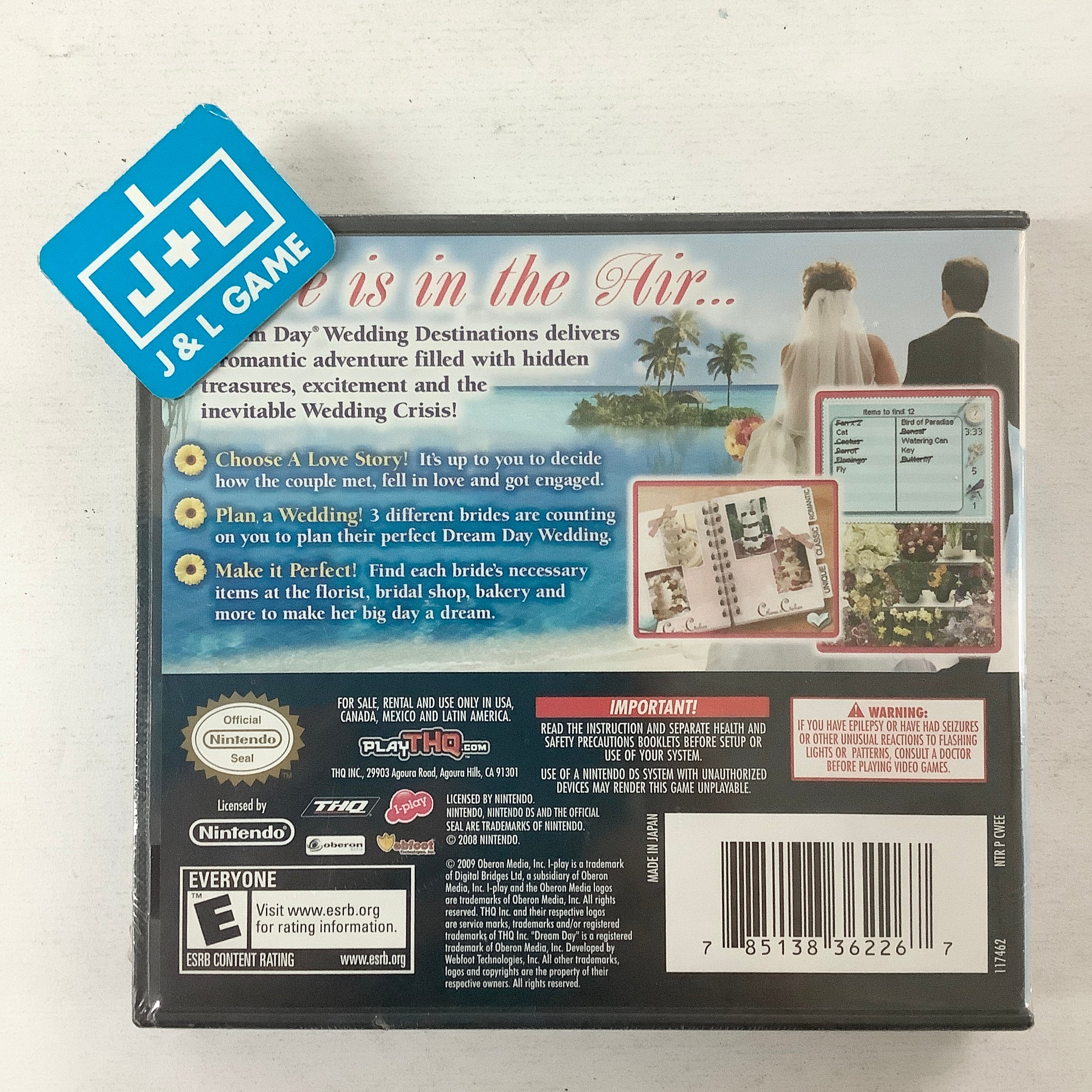 Dream Day Wedding: Destinations - (NDS) Nintendo DS Video Games THQ   