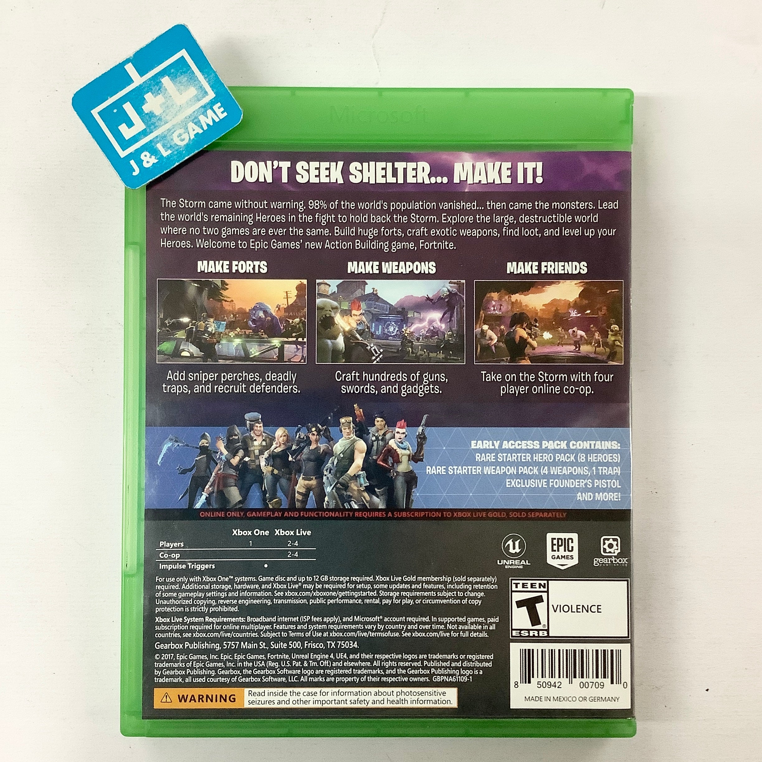 Fortnite - (XB1) Xbox One [Pre-Owned] Video Games Gearbox Publishing   