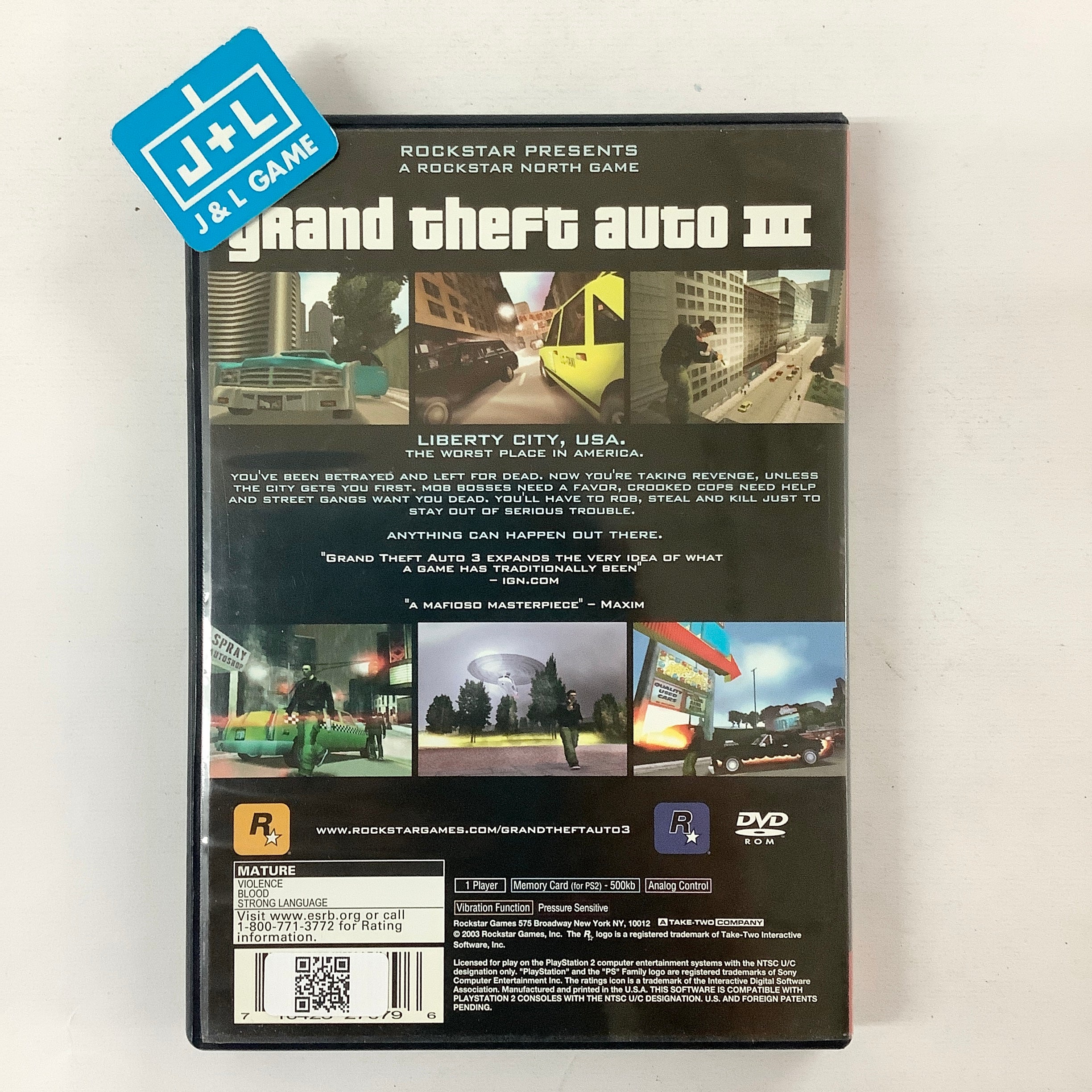 Grand Theft Auto III (Greatest Hits) - (PS2) PlayStation 2 [Pre-Owned] Video Games Rockstar Games   