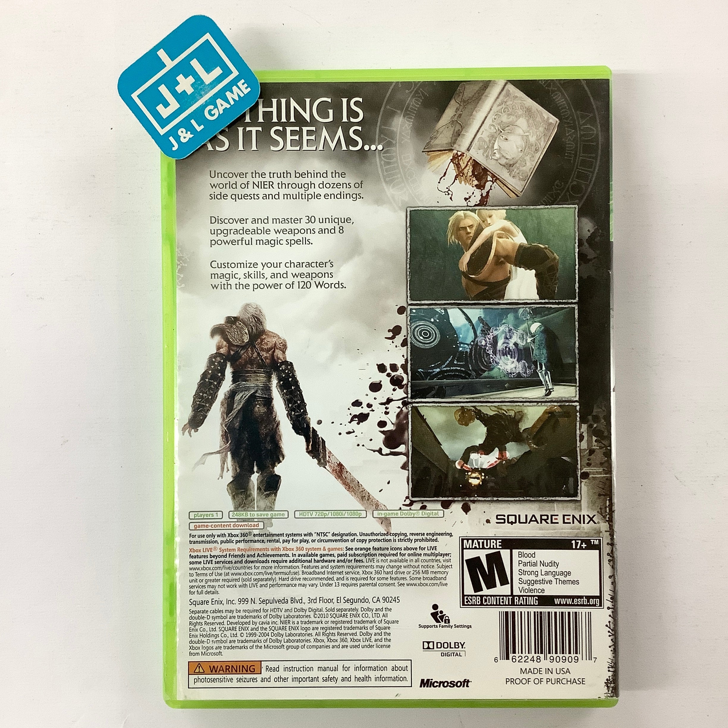 NIER - Xbox 360 [Pre-Owned] Video Games Square Enix   