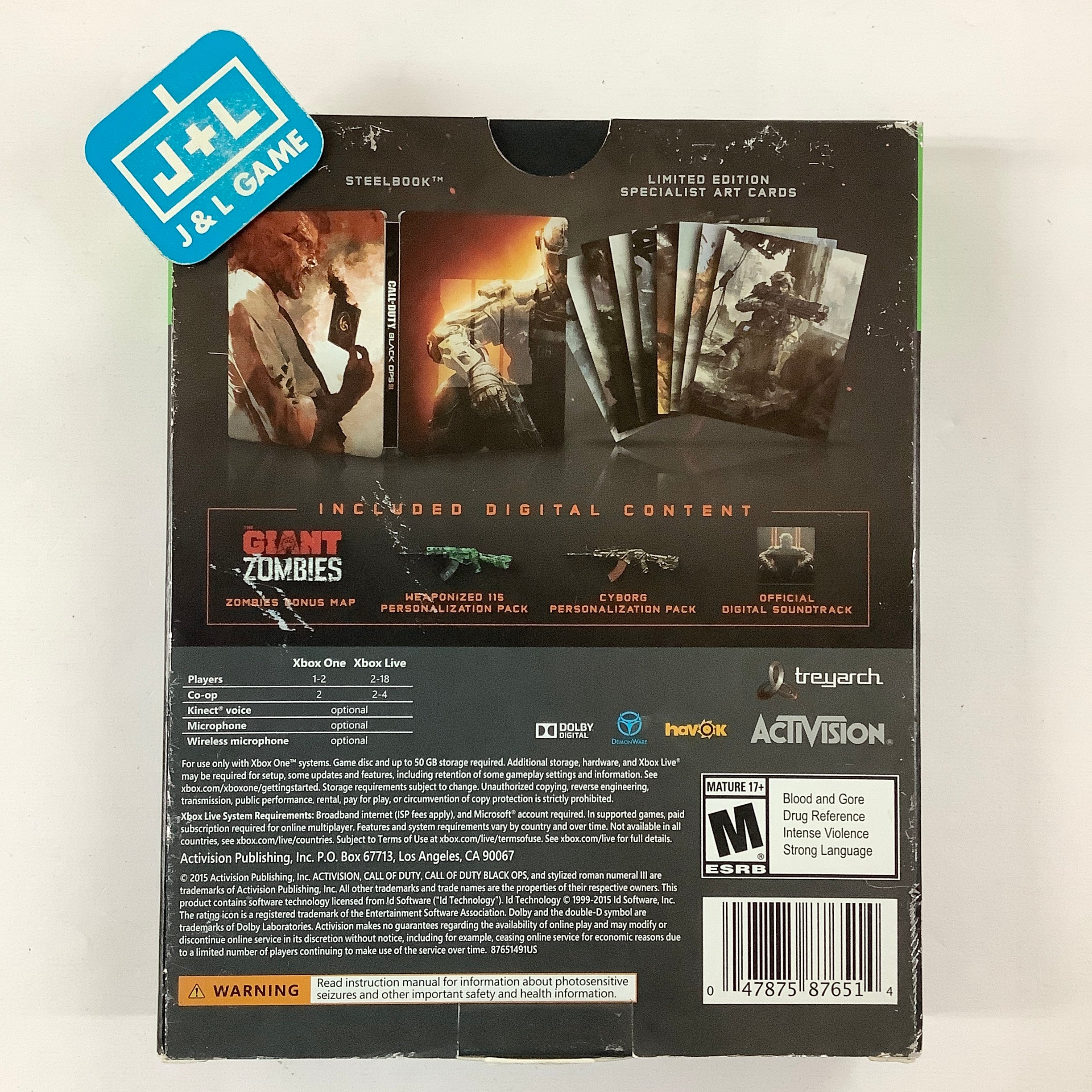 Call of Duty: Black Ops III (Hardened Edition) - (XB1) Xbox One [Pre-Owned] Video Games Activision   