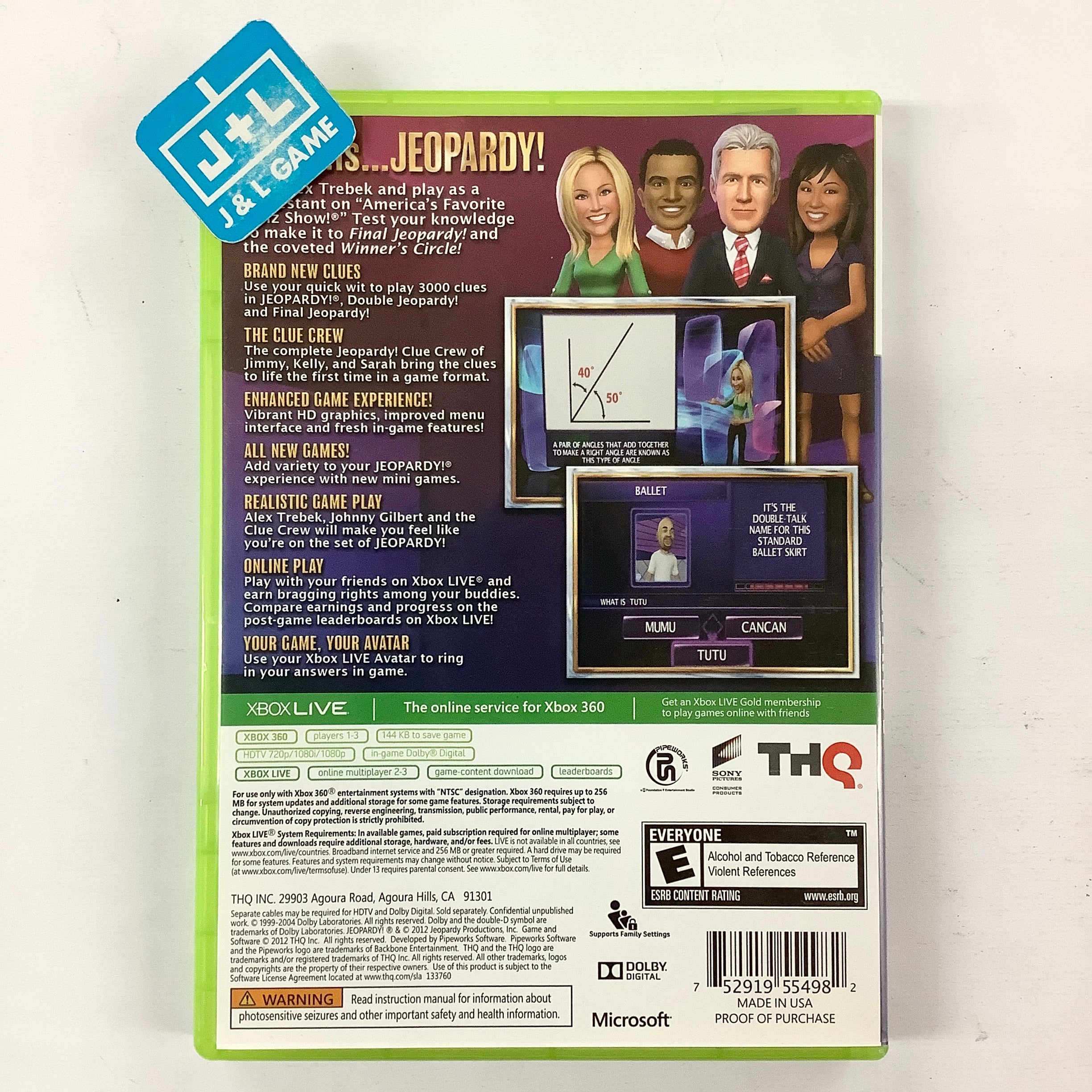 Jeopardy - Xbox 360 [Pre-Owned] Video Games THQ Nordic   