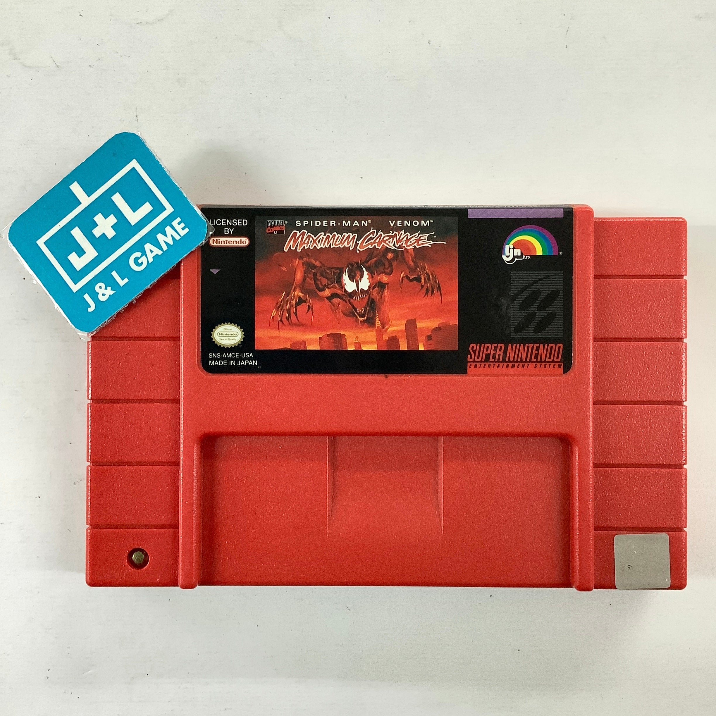 Spider-Man & Venom: Maximum Carnage (Red) - (SNES) Super Nintendo [Pre-Owned] Video Games LJN Ltd.   