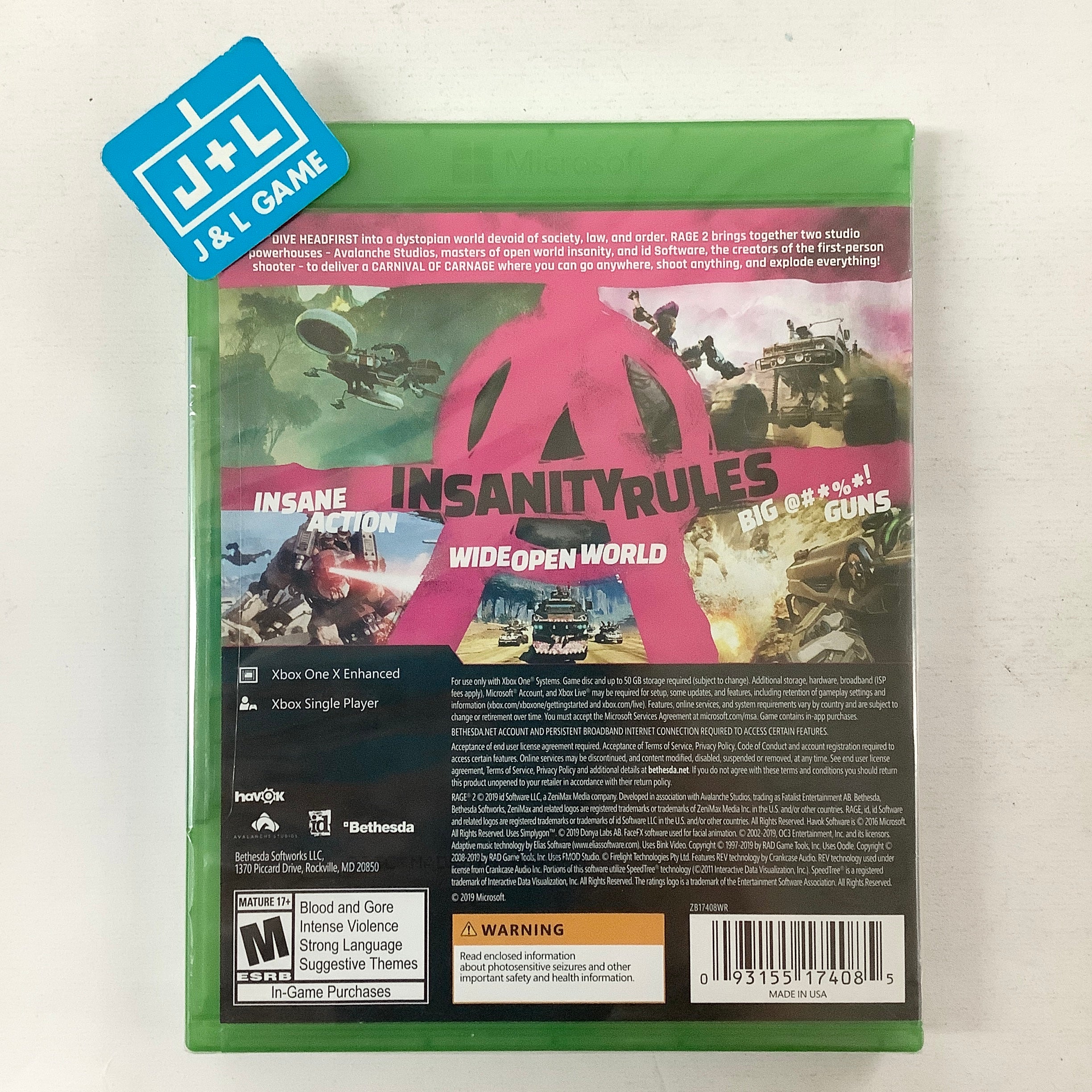 Rage 2 - (XB1) Xbox One Video Games Bethesda   