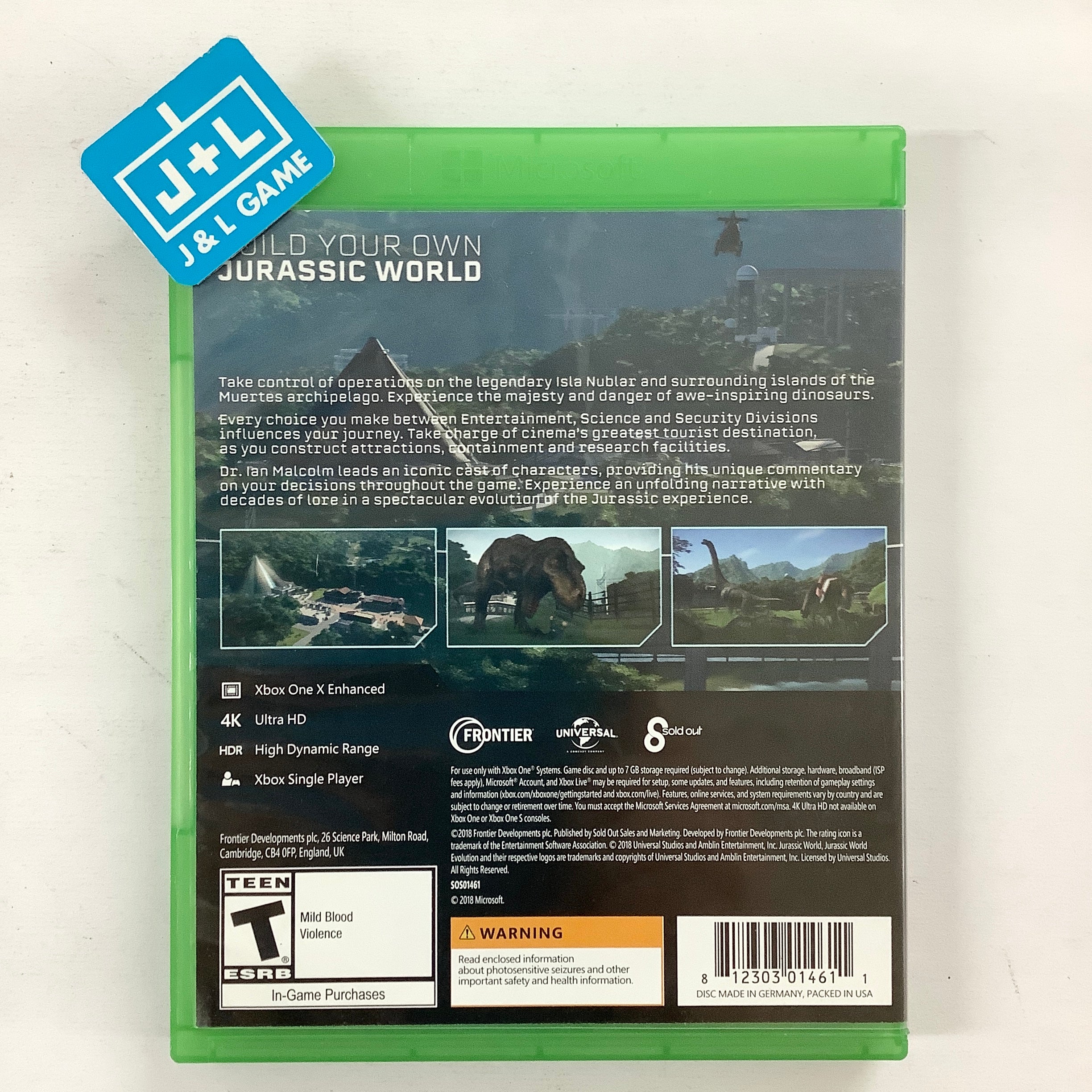 Jurassic World Evolution - (XB1) Xbox One [Pre-Owned] Video Games Sold Out   