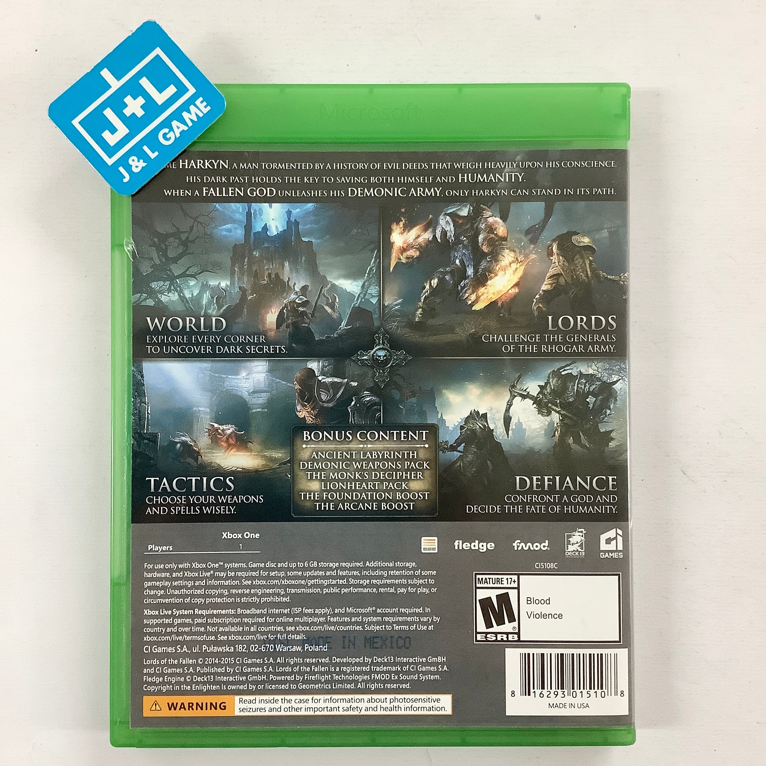 Lords of the Fallen (Complete Edition) - (XB1) Xbox One [Pre-Owned] Video Games City Interactive   