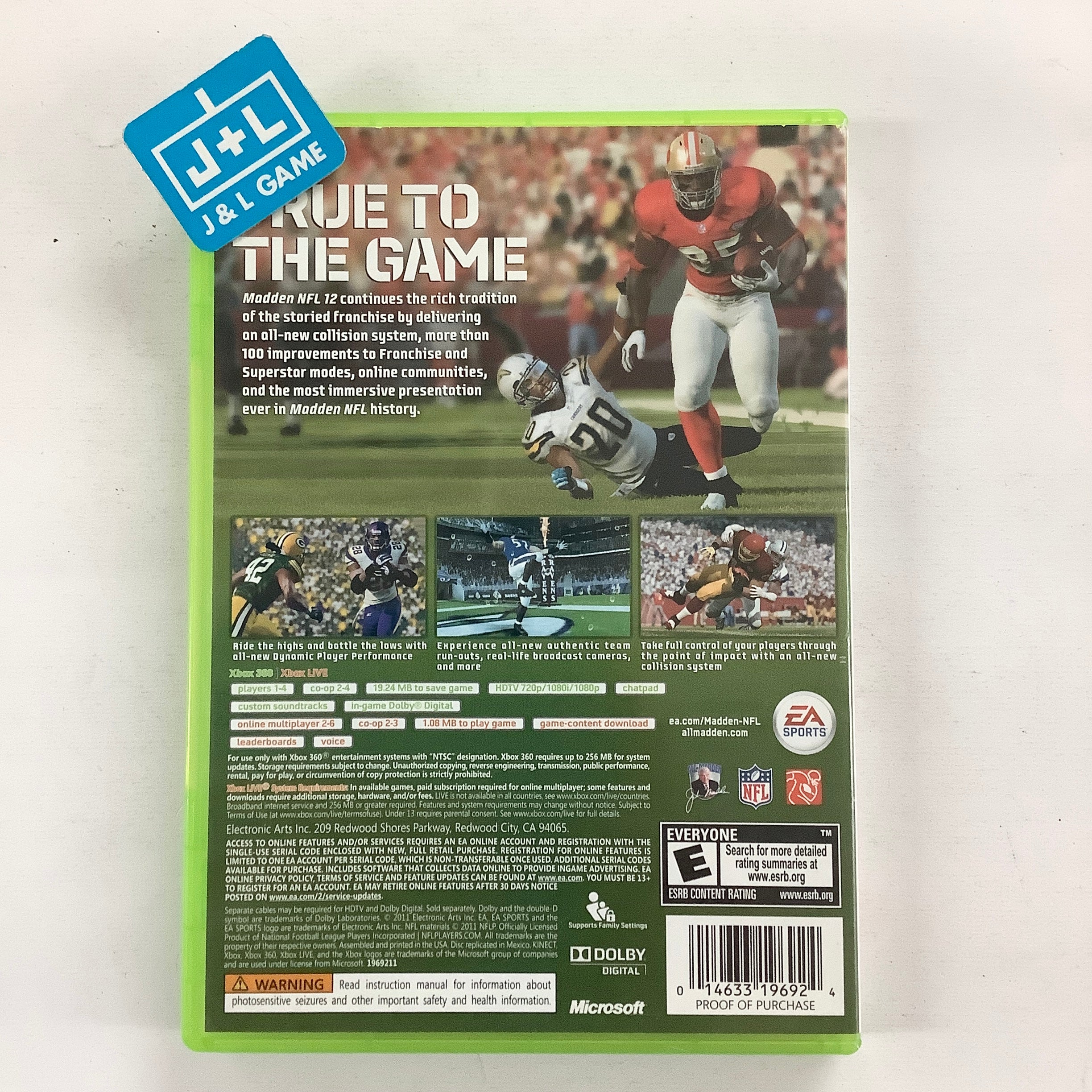 Madden NFL 12 (Hall of Fame Edition) - Xbox 360 [Pre-Owned] Video Games EA Sports   