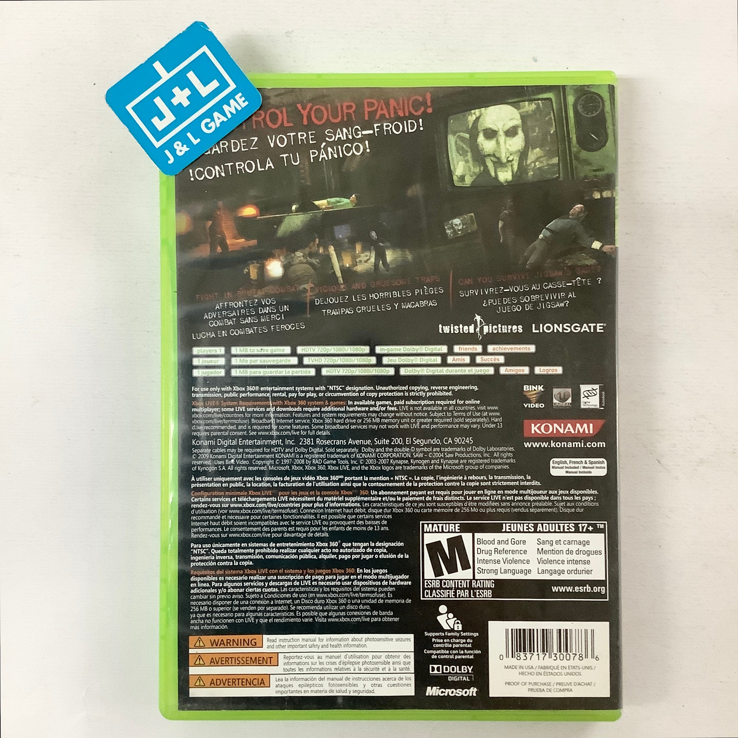 Saw - Xbox 360 [Pre-Owned] Video Games Konami   