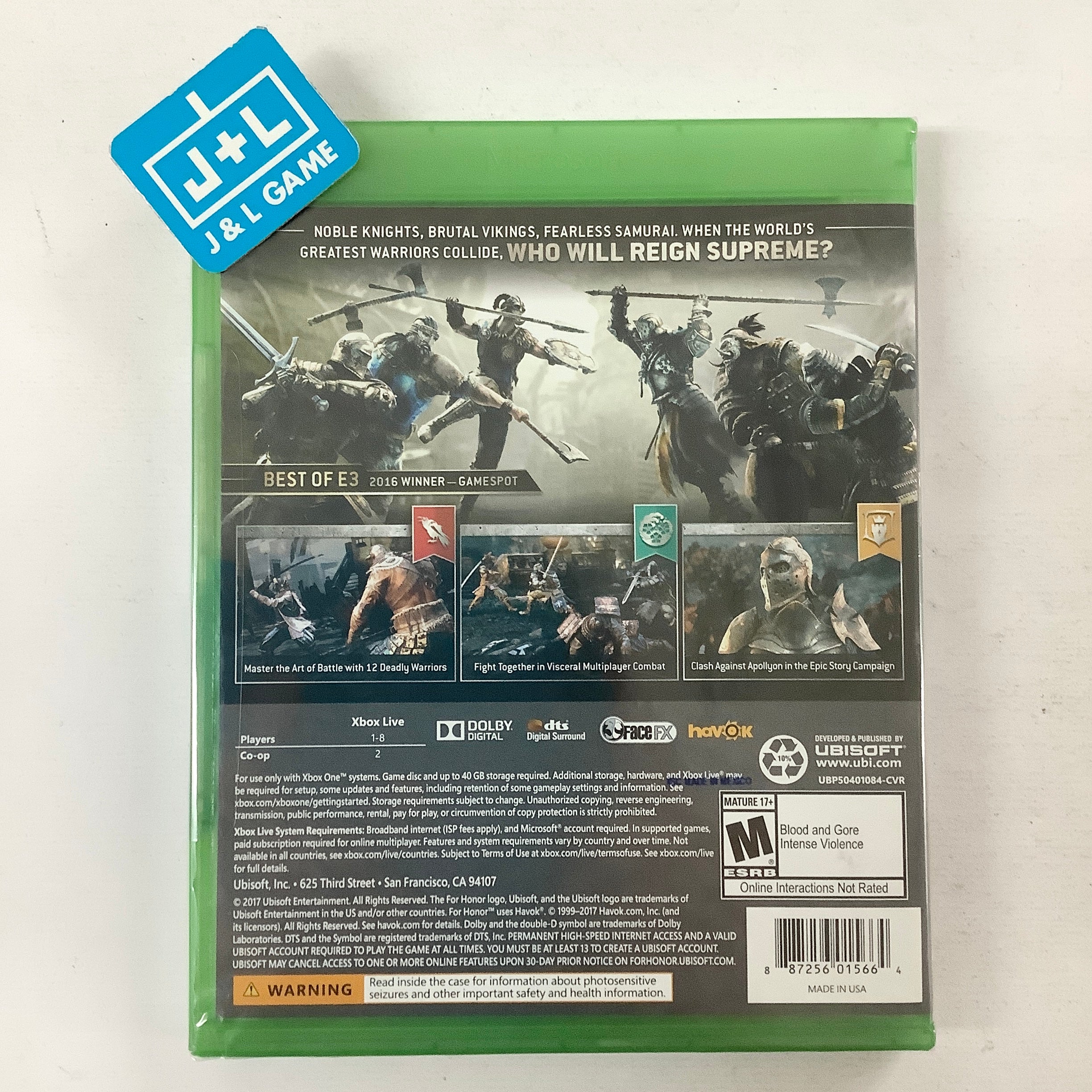 For Honor - (XB1) Xbox One Video Games Ubisoft   