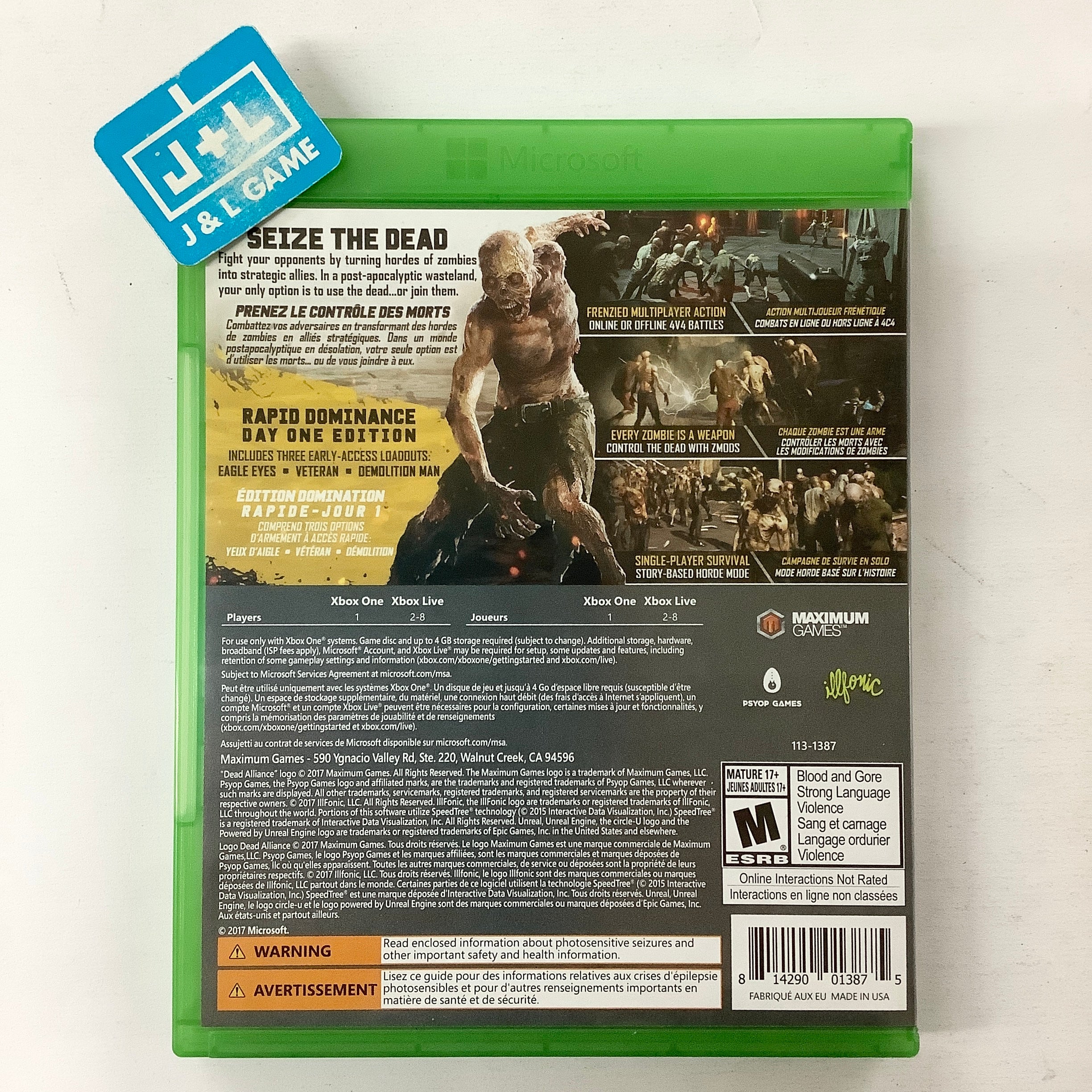 Dead Alliance (Day One Edition) - (XB1) Xbox One [Pre-Owned] Video Games Maximum Games   