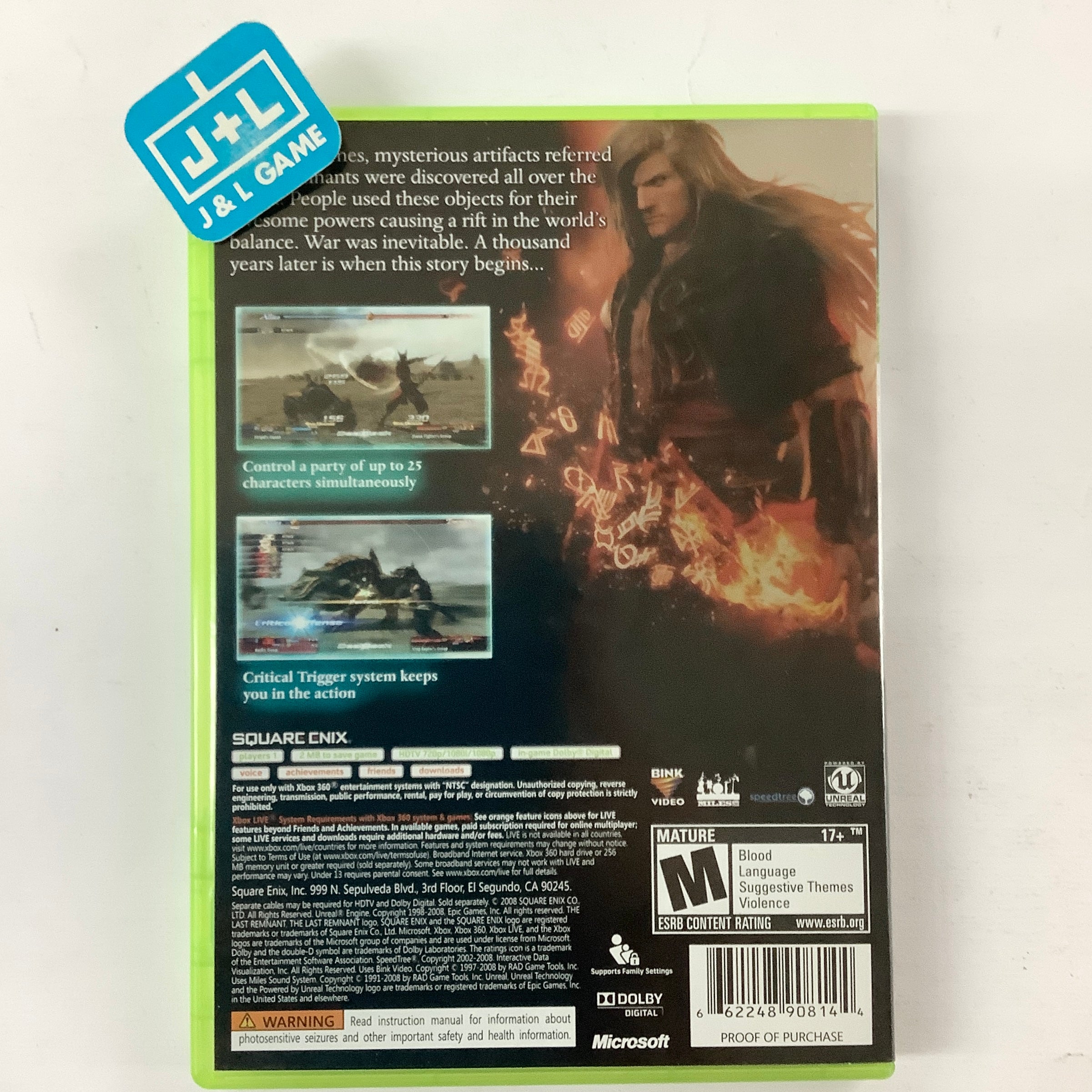 The Last Remnant - Xbox 360 [Pre-Owned] Video Games Square Enix   