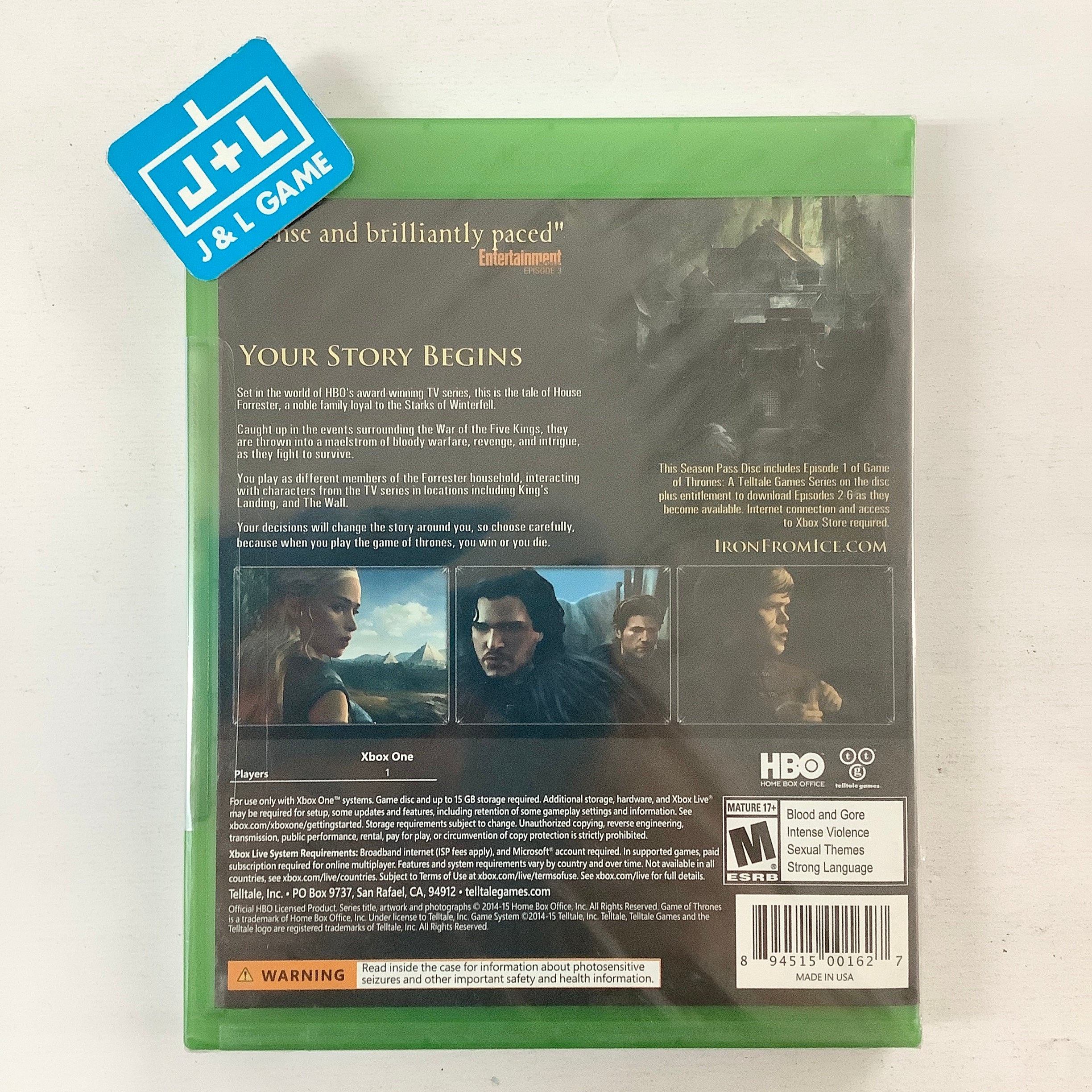 Game of Thrones A Telltale Games Series - (XB1) Xbox One Video Games Telltale Games   